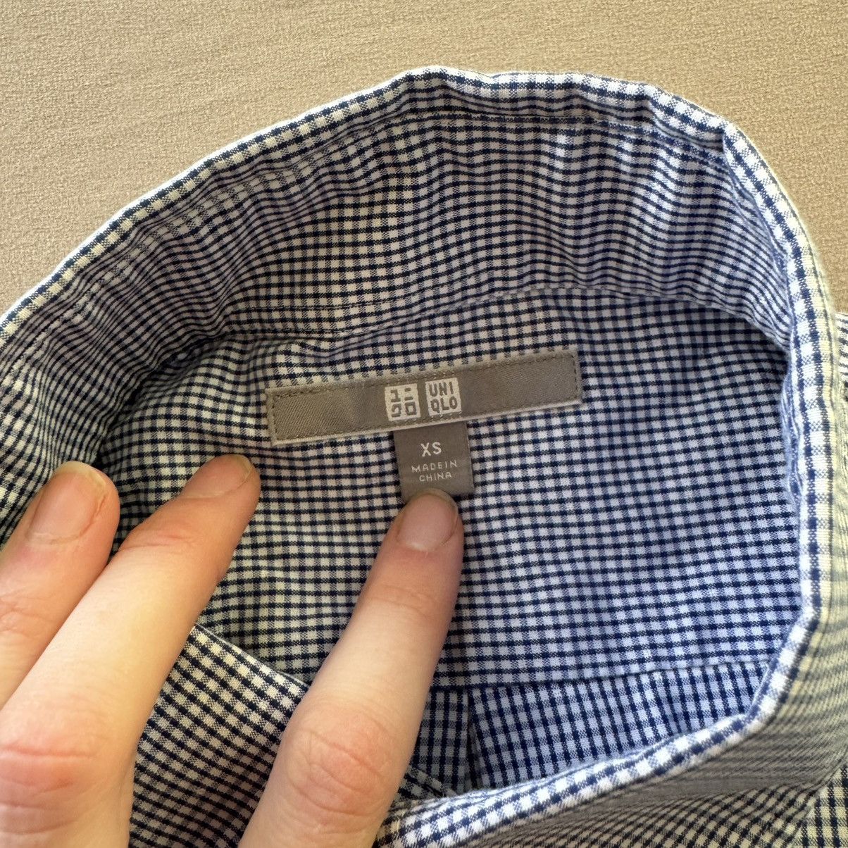 Uniqlo Uniqlo Checkered Oxford Slim Shirt Size US XS / EU 42 / 0 - 5 Thumbnail