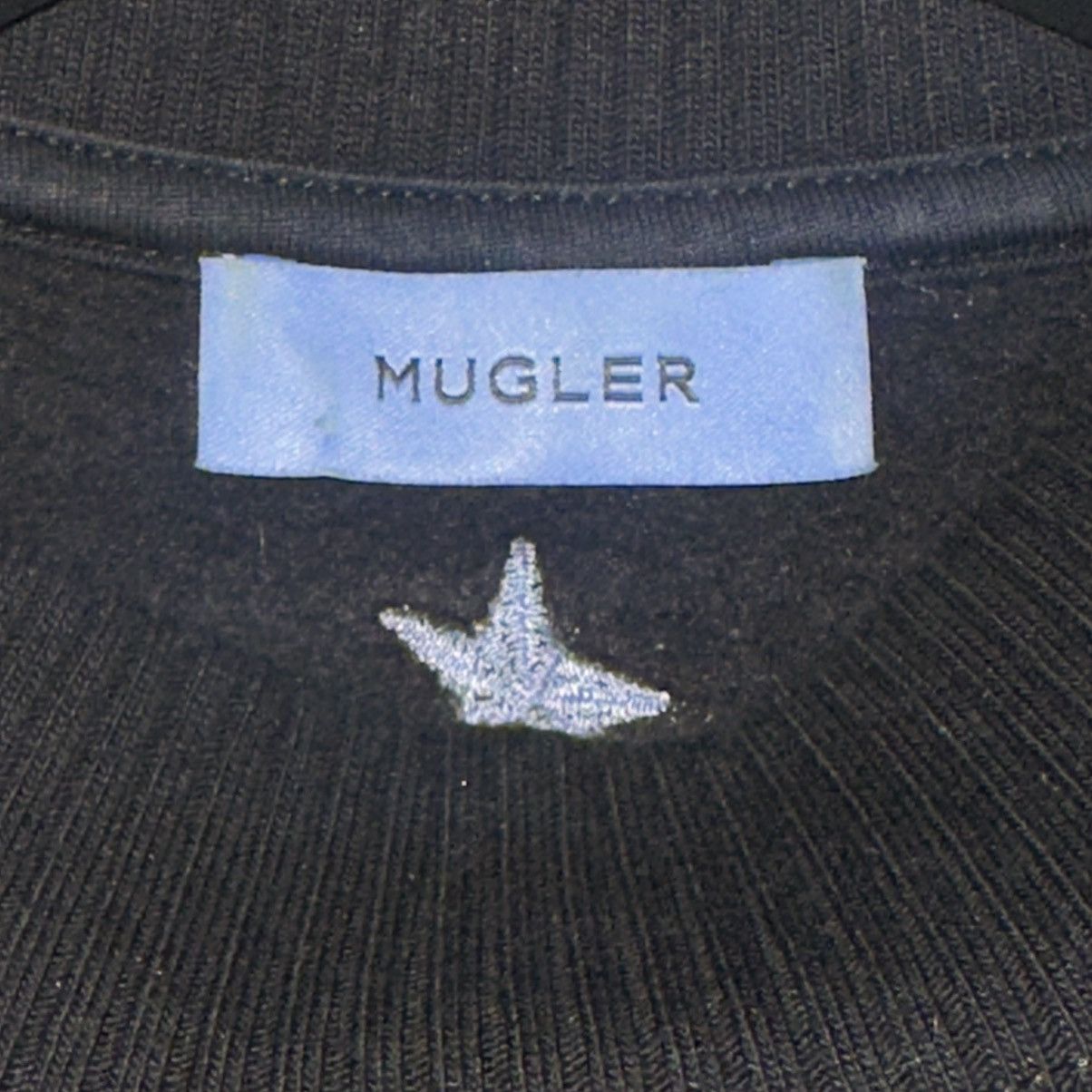 Mugler × Thierry Mugler Neon Green Logo Neoprene Cropped Pullover Size US S / EU 44-46 / 1 - 5 Thumbnail