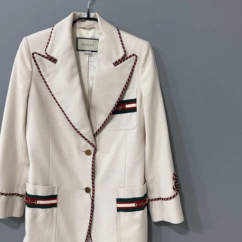 Gucci Gucci Horse buckle striped wrap-edged jacket 2506-Nextarrow Size XS / US 0-2 / IT 36-38 - 2 Thumbnail
