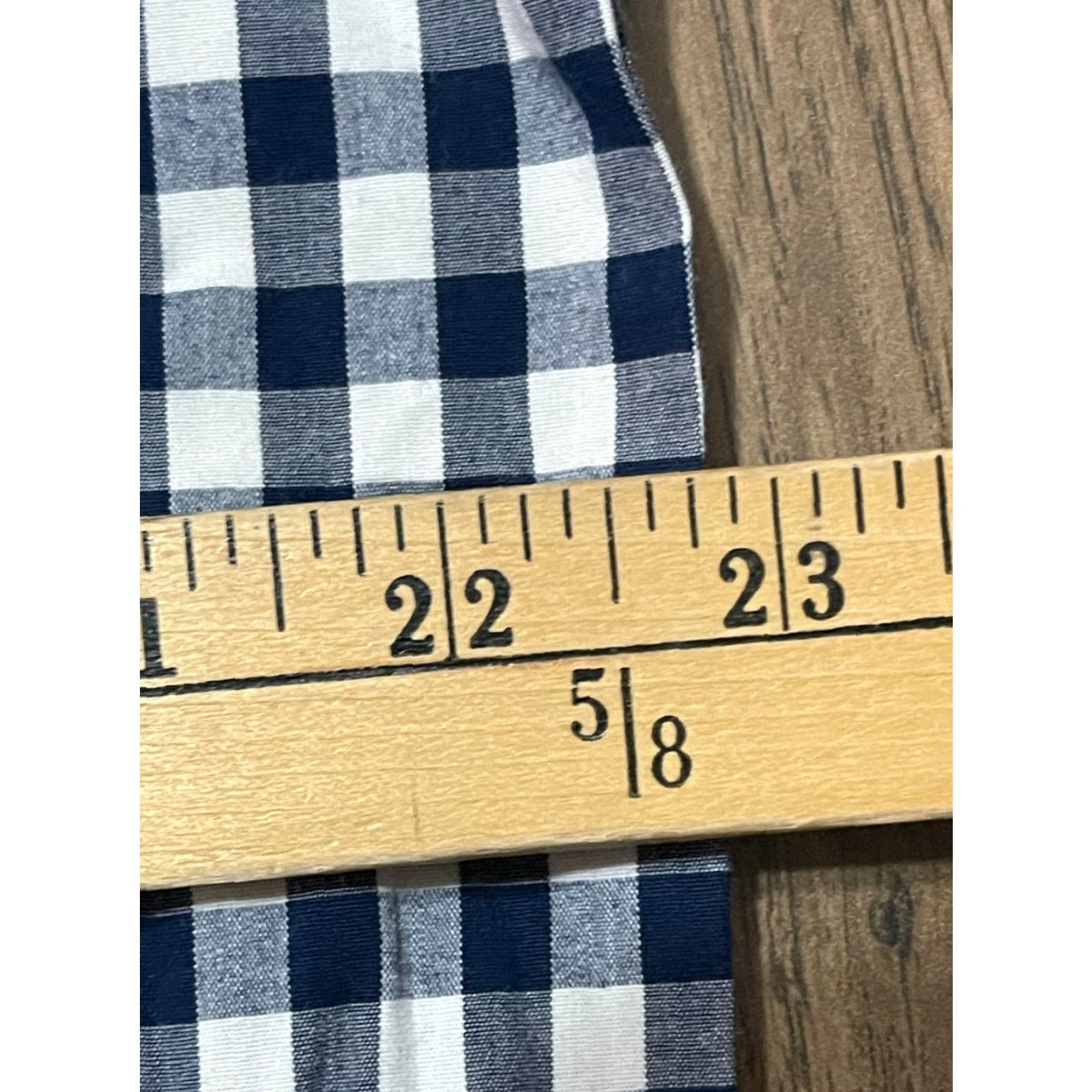 George George Shirt Mens L Blue White Plaid Button Up Long Sleeve Classic Fit Size US L / EU 52-54 / 3 - 5 Thumbnail