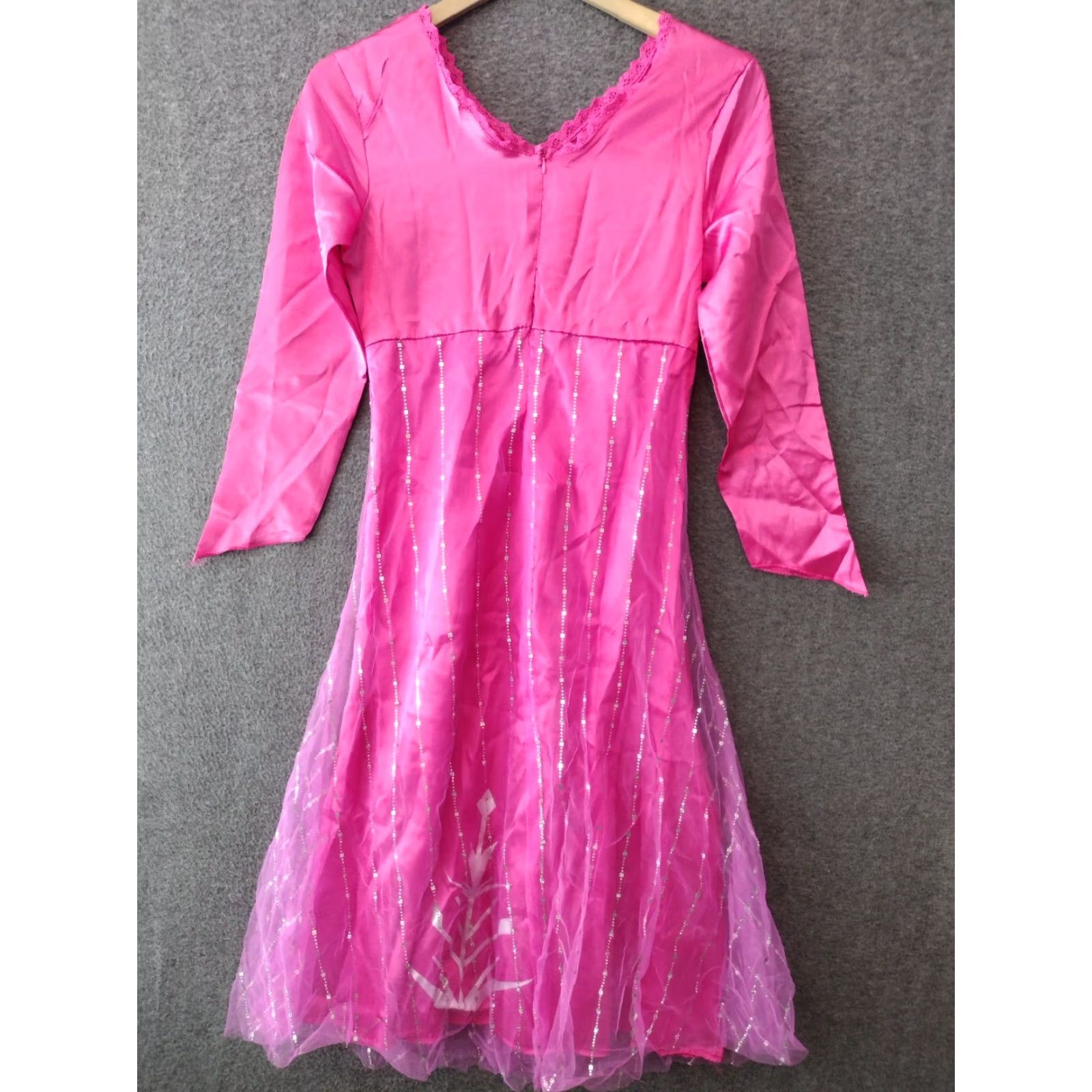 Vintage Fashion Princess Dress Up Girls S Small Pink Satin Rhinestones Costume Satine Dress Up Princess Girls S Pink Satin Rhinestones Costume Size ONE SIZE - 2 Thumbnail