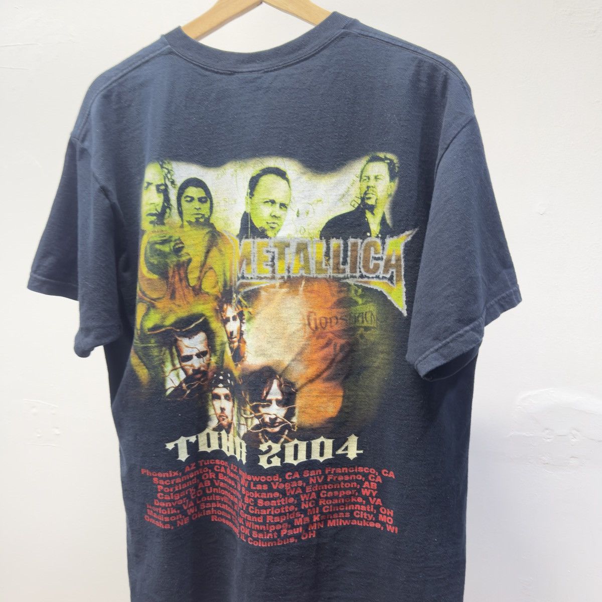 Band Tees 2004 Metallica Tour Pushead Band Tee Shirt ERD Grunge WCC Size US L / EU 52-54 / 3 - 6 Thumbnail