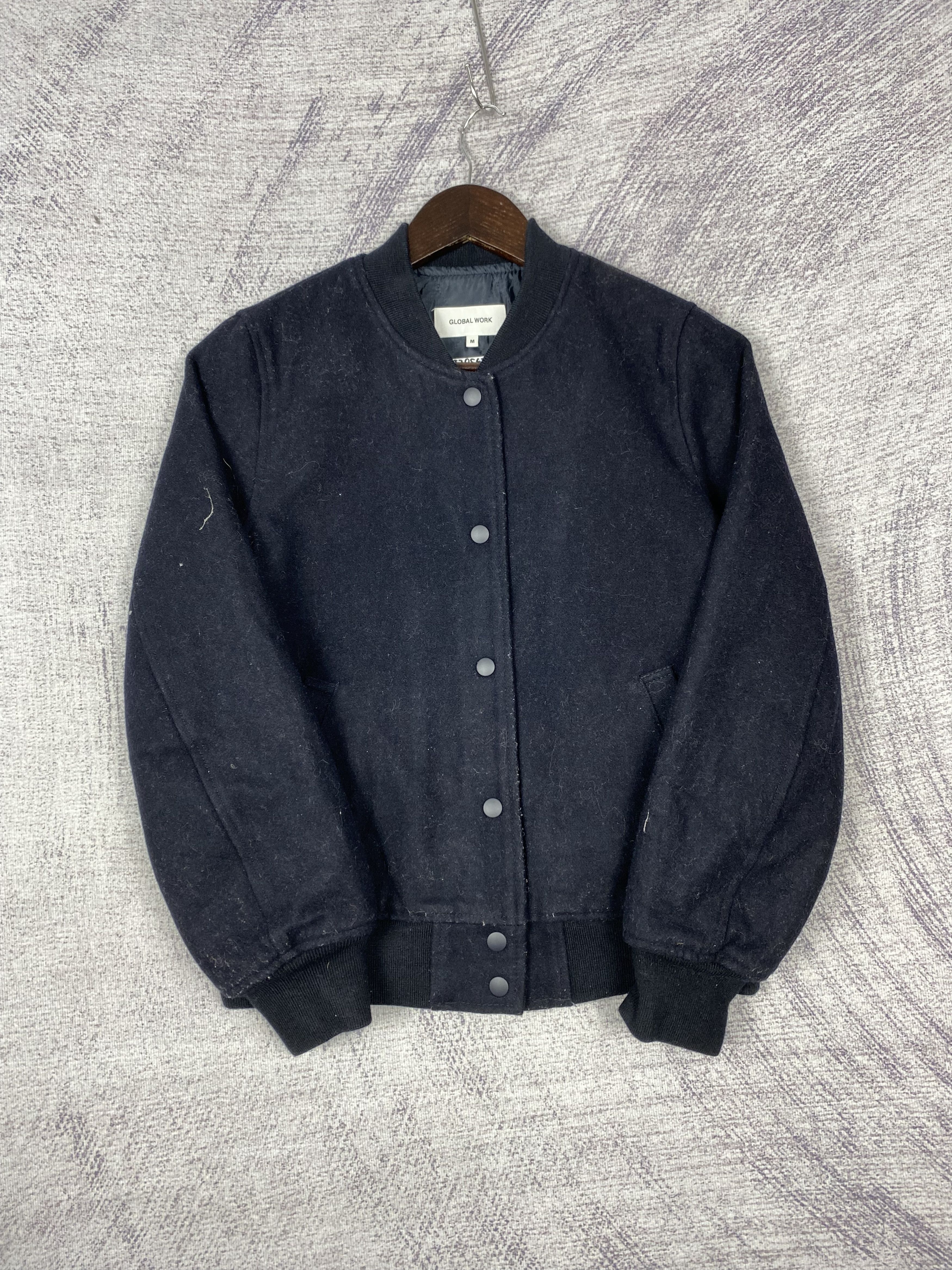 Global Work Vintage Global Work Quilted Lining Velvet Varsity Jacket Size US M / EU 48-50 / 2 - 3 Thumbnail