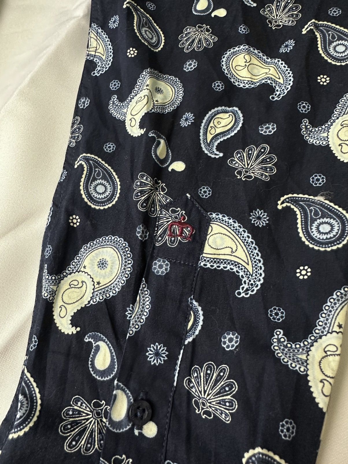Merc Merc London Paisley Navy Shirt In Perfect Condition Size S-M Size US S / EU 44-46 / 1 - 11 Thumbnail