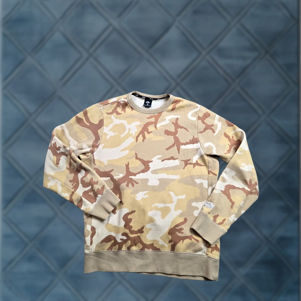 Nike Nike SB Sweatshirt Mens Medium Desert Camo Crewneck Pullover Long Sleeve Size US M / EU 48-50 / 2 - 1 Thumbnail