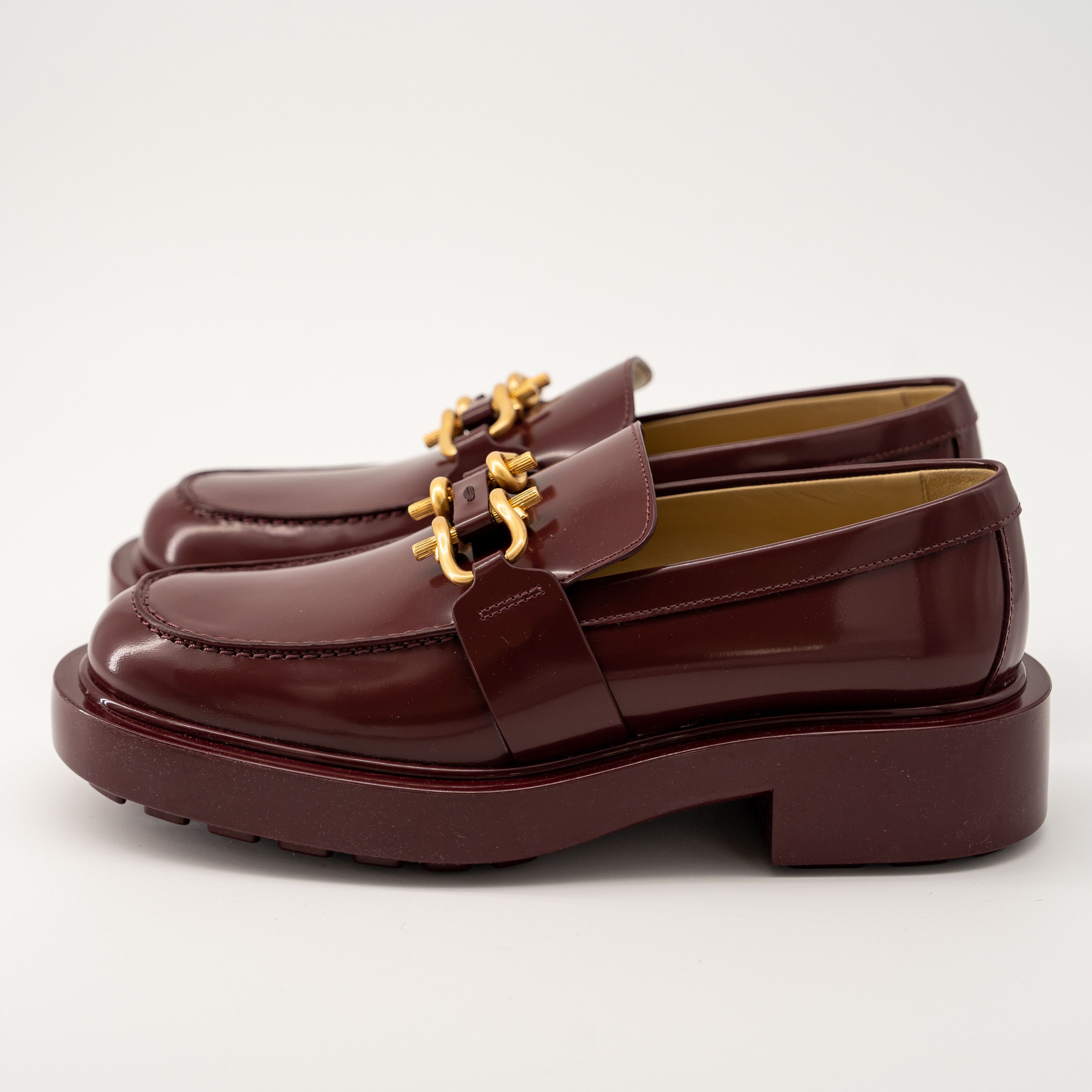Bottega Veneta 40 10 us Bottega Veneta Monsieur Chunky Loafers Burgundy Size US 10 / IT 40 - 2 Thumbnail