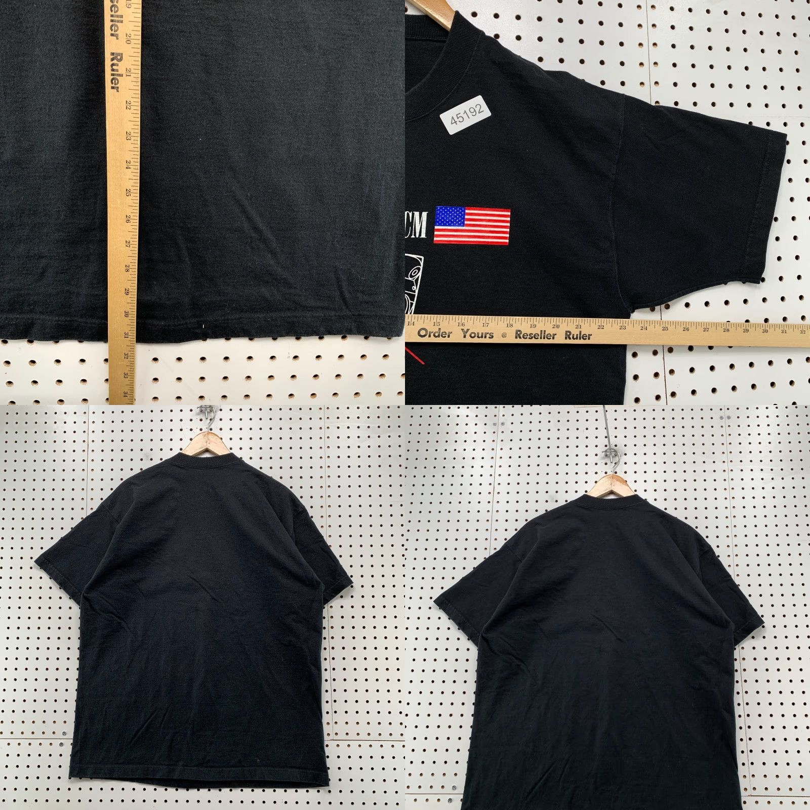 Fruit Of The Loom VINTAGE NESI DIRCM Shirt Mens XL Black Directed Infrared Countermeasure USA Shirt Mens XL Black 90s Army Flag USA Mens Size US XL / EU 56 / 4 - 8 Thumbnail