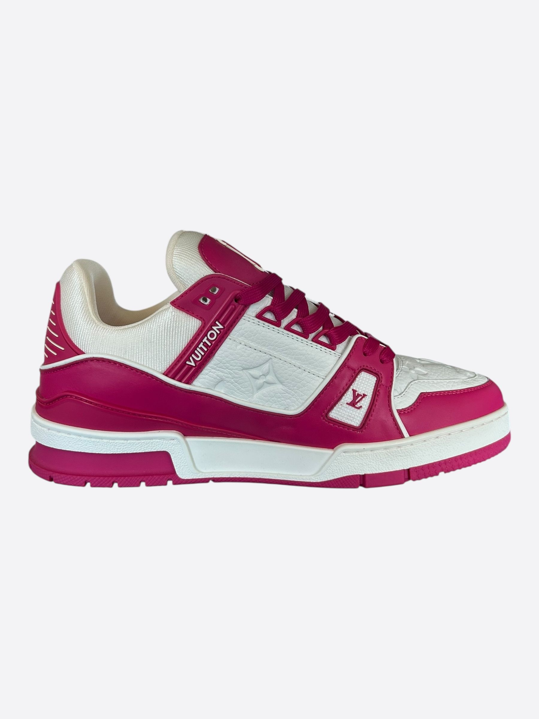 Louis Vuitton Louis Vuitton Pink & White Monogram Trainers Size US 9.5 / EU 42-43 - 5 Thumbnail