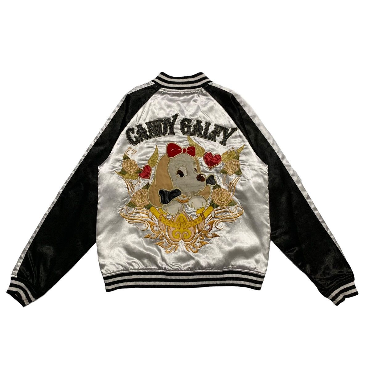 Japanese Brand Candy Galfy Dog Big Picture Sukajan Jacket Size M / US 6-8 / IT 42-44 - 1 Thumbnail