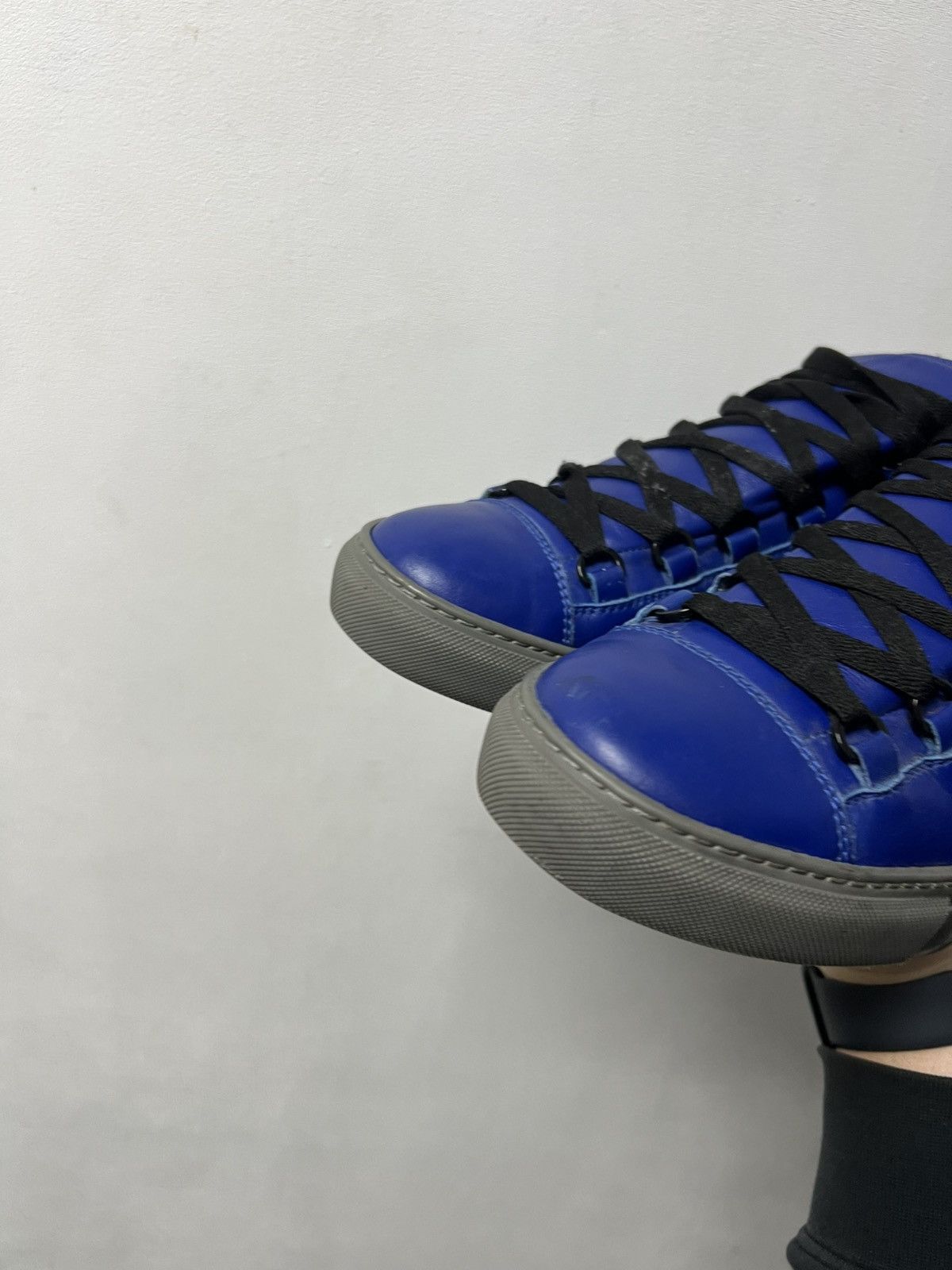 Balenciaga Balenciaga Arena High Black Cracked Leather Sneakers Size US 8 / EU 41 - 7 Thumbnail