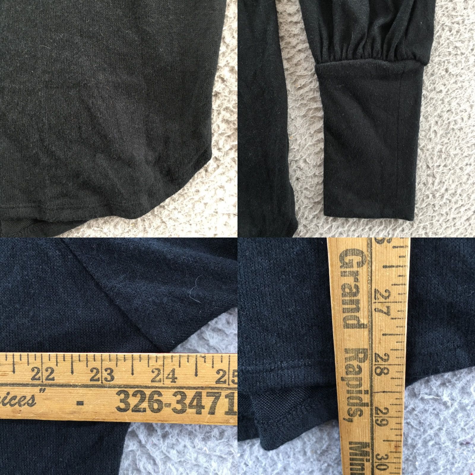 Vintage Knox Rose Blouse Top Womens Large Black Pull Over V-Neck Long Sleeve Casual NEW Size L / US 10 / IT 46 - 8 Thumbnail