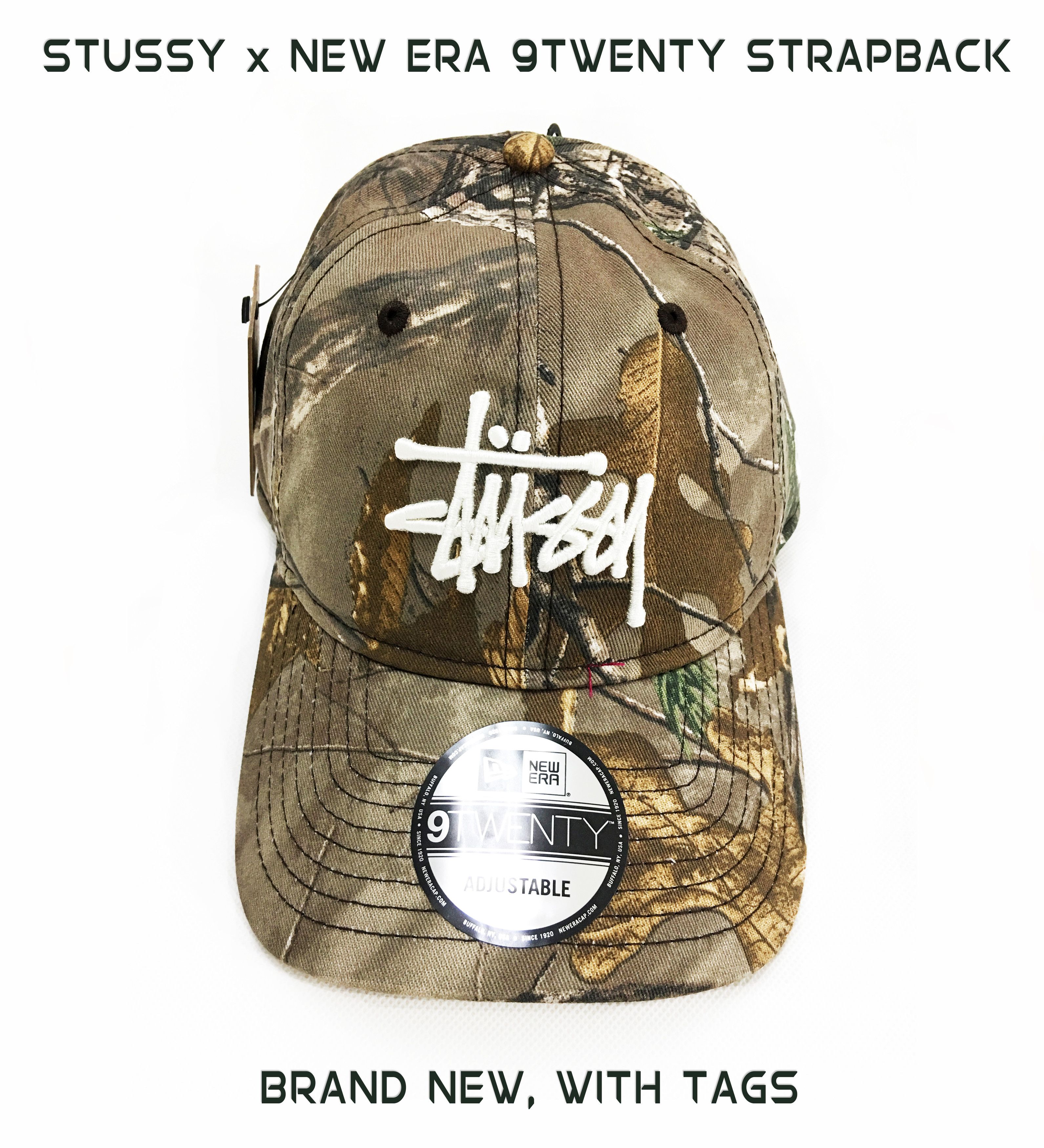 image of Stussy X New Era 9Twenty Basic Strapback Realtree Camouflage, Men's