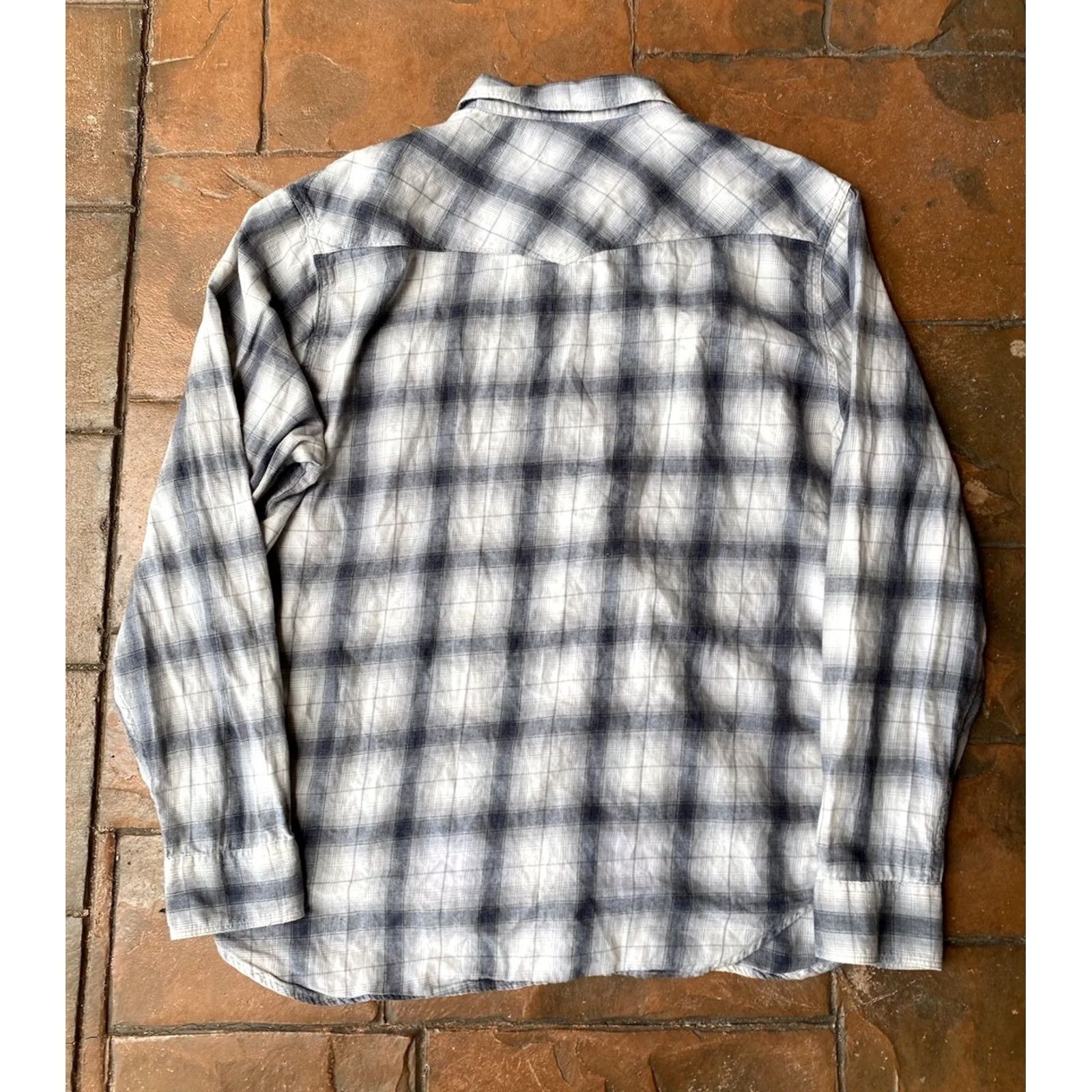 Lucky Brand Lucky Brand Western Shirt Men's XL Classic Fit Long Sleeve Pearl Snap Plaid Size US XL / EU 56 / 4 - 3 Thumbnail