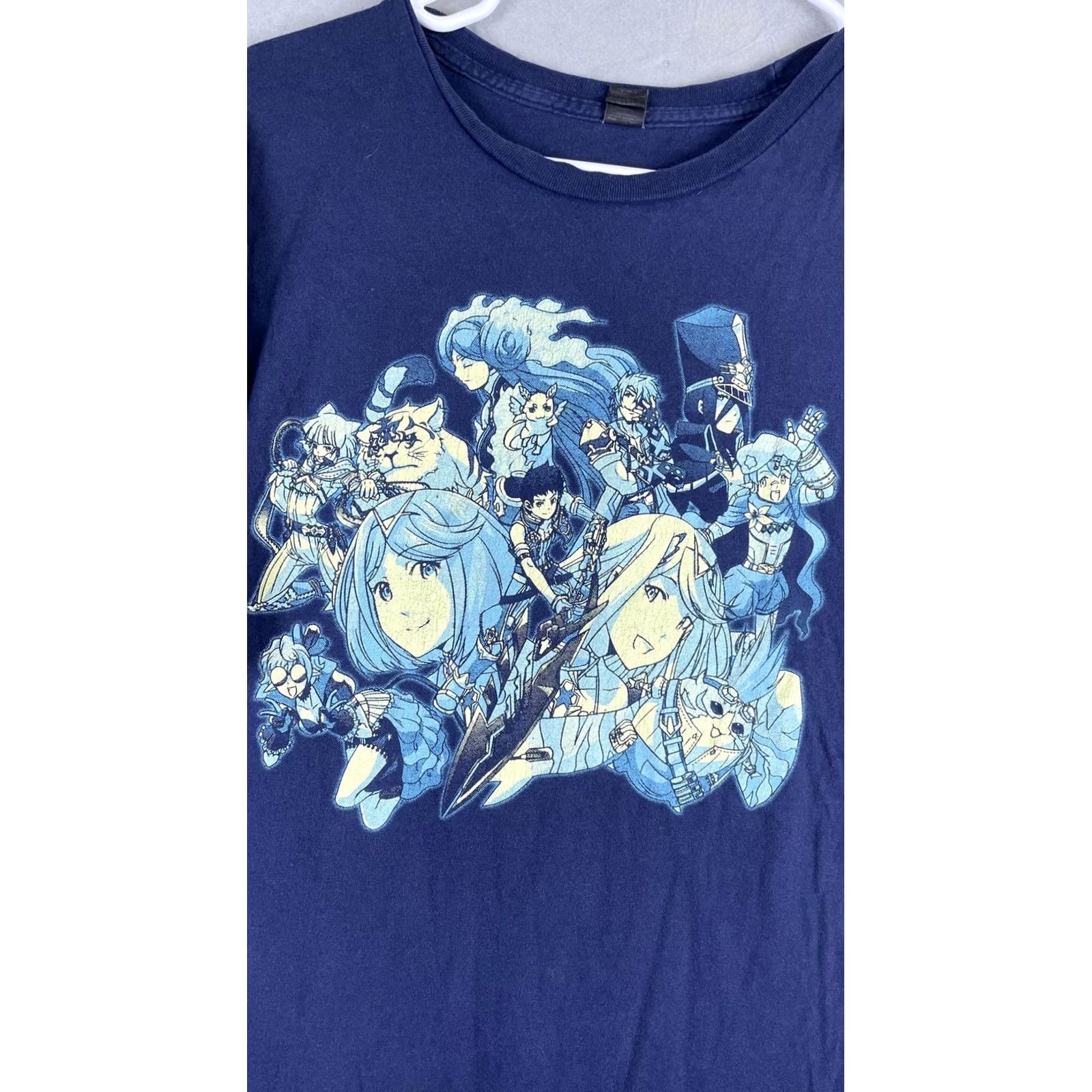 Anvil Anvil Mens Large Blue Anime Fantasy Character Graphic T-Shirt Tee Art Shirt Size US L / EU 52-54 / 3 - 2 Thumbnail