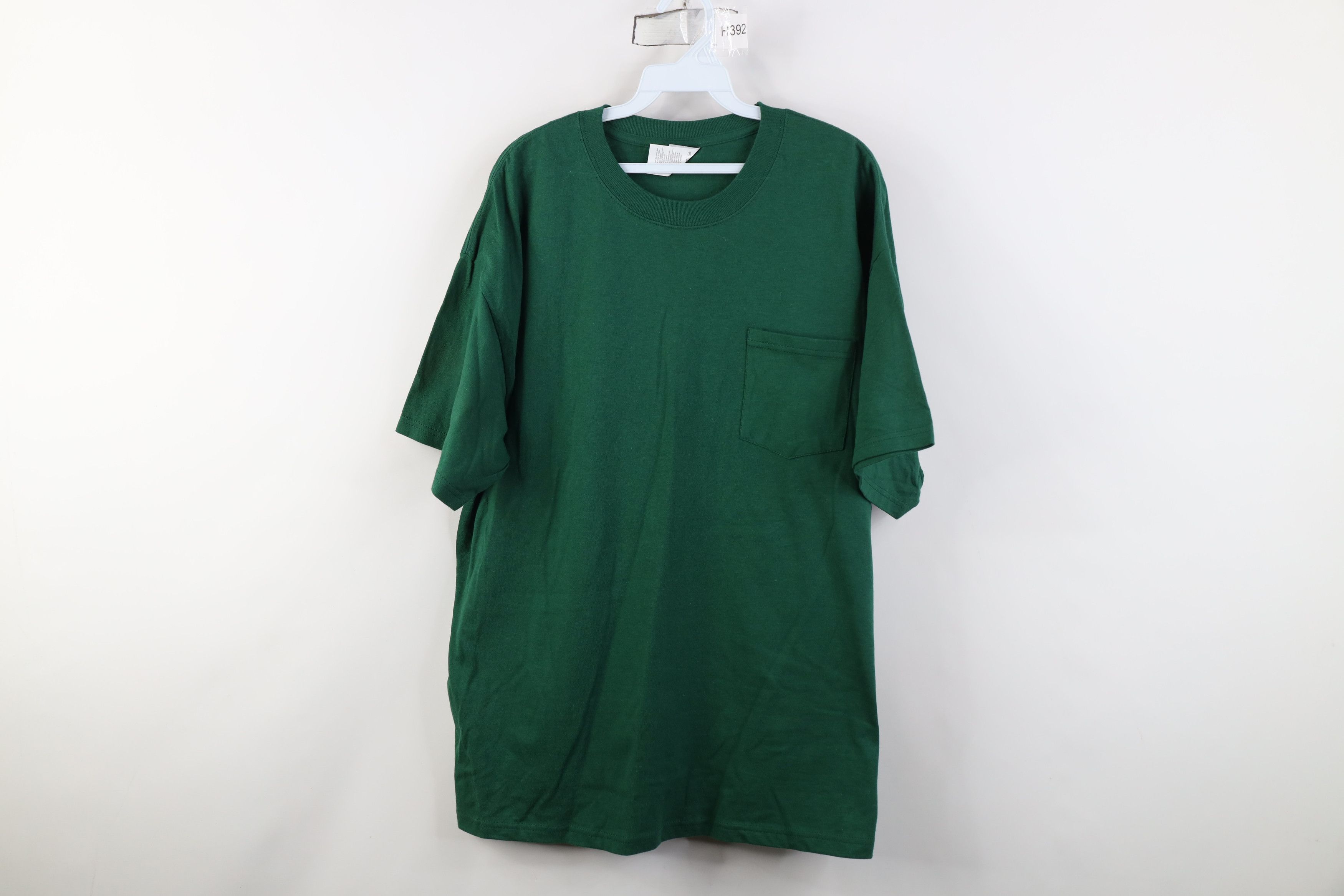Hanes Deadstock Vintage Hanes Beefy Pocket T-Shirt Hunter Green Size US XL / EU 56 / 4 - 1 Thumbnail