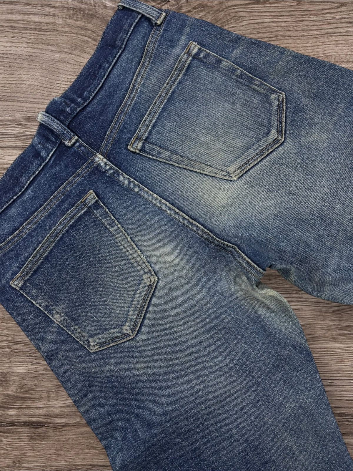 Jun Takahashi Vtg Uniqlo Selvedge Undercover Inspired Faded Mud Wash Jeans Size US 29 - 8 Thumbnail