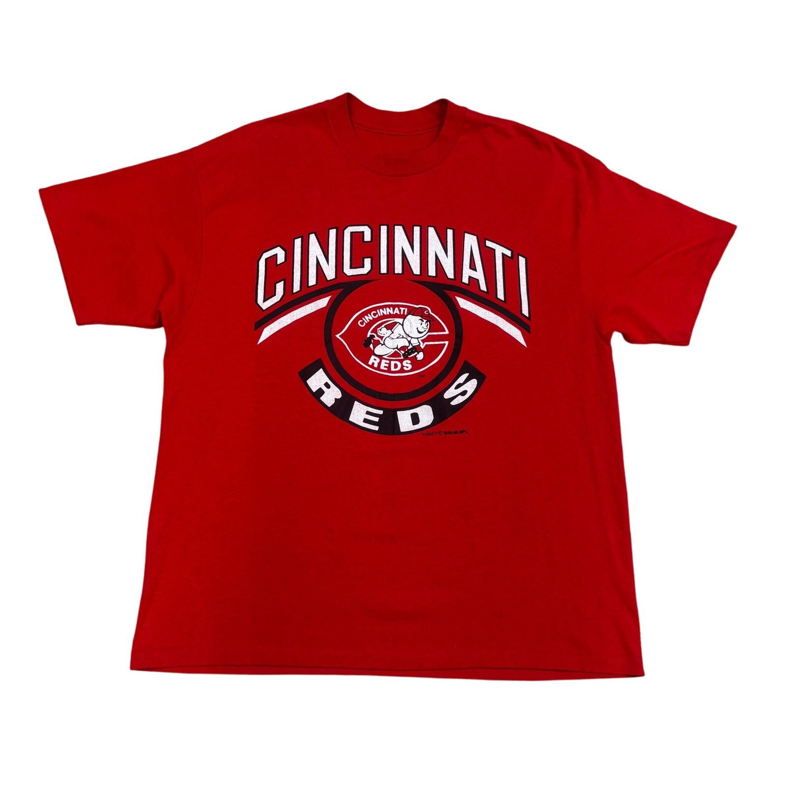 Logo 7 × MLB × Vintage VTG 80s Cincinnati Reds Baseball Single Stitch Shirt Large Size US L / EU 52-54 / 3 - 1 Thumbnail