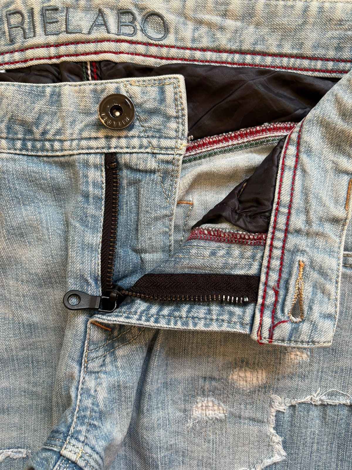 Japanese Brand Vintage Japanese Brand Patches Distressed Ripped Jeans Size US 30 / EU 46 - 9 Thumbnail