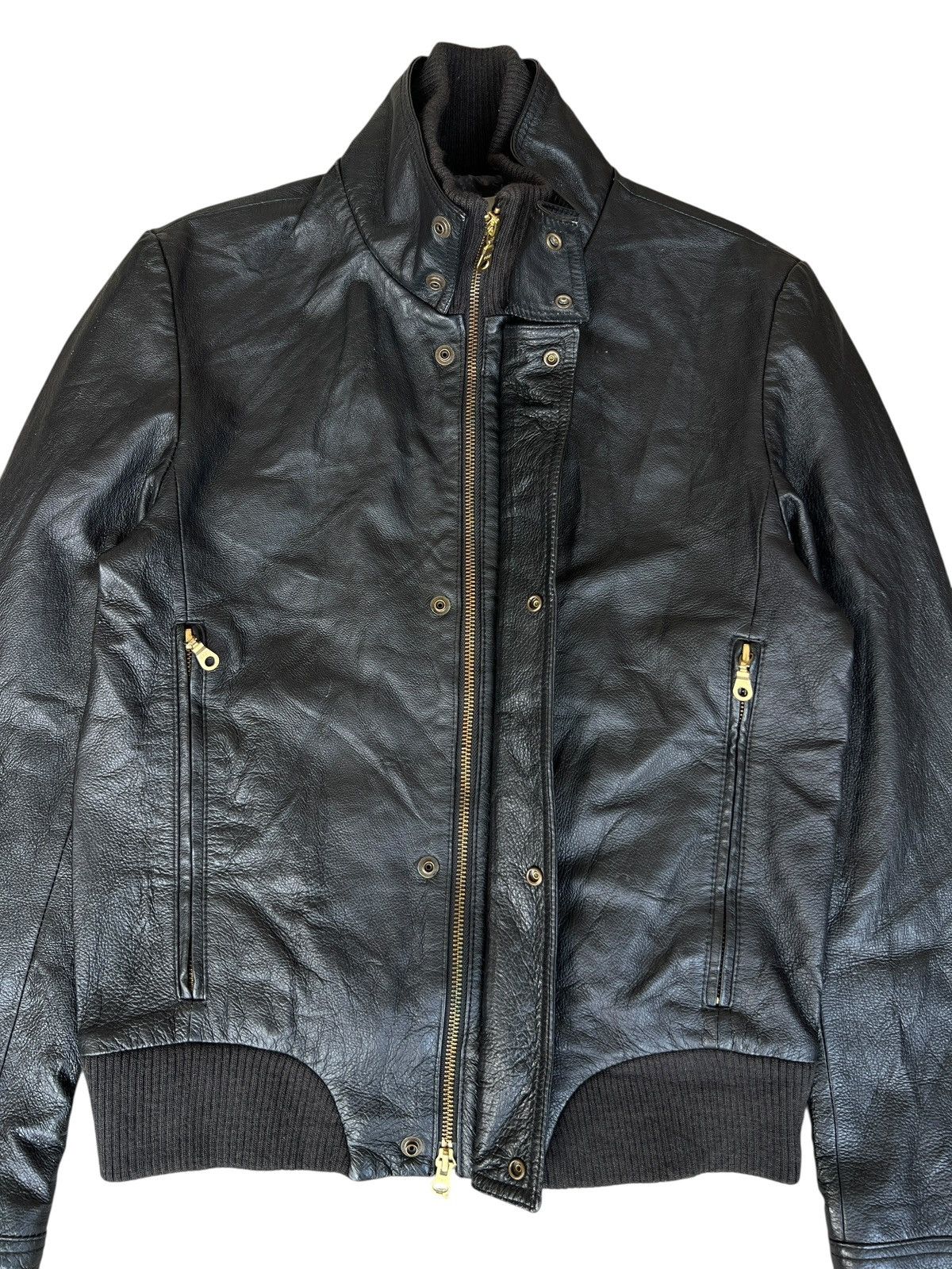URBAN RESEARCH DOORS Urban Research Japan Black Zipper Leather Jacket Size US S / EU 44-46 / 1 - 4 Thumbnail
