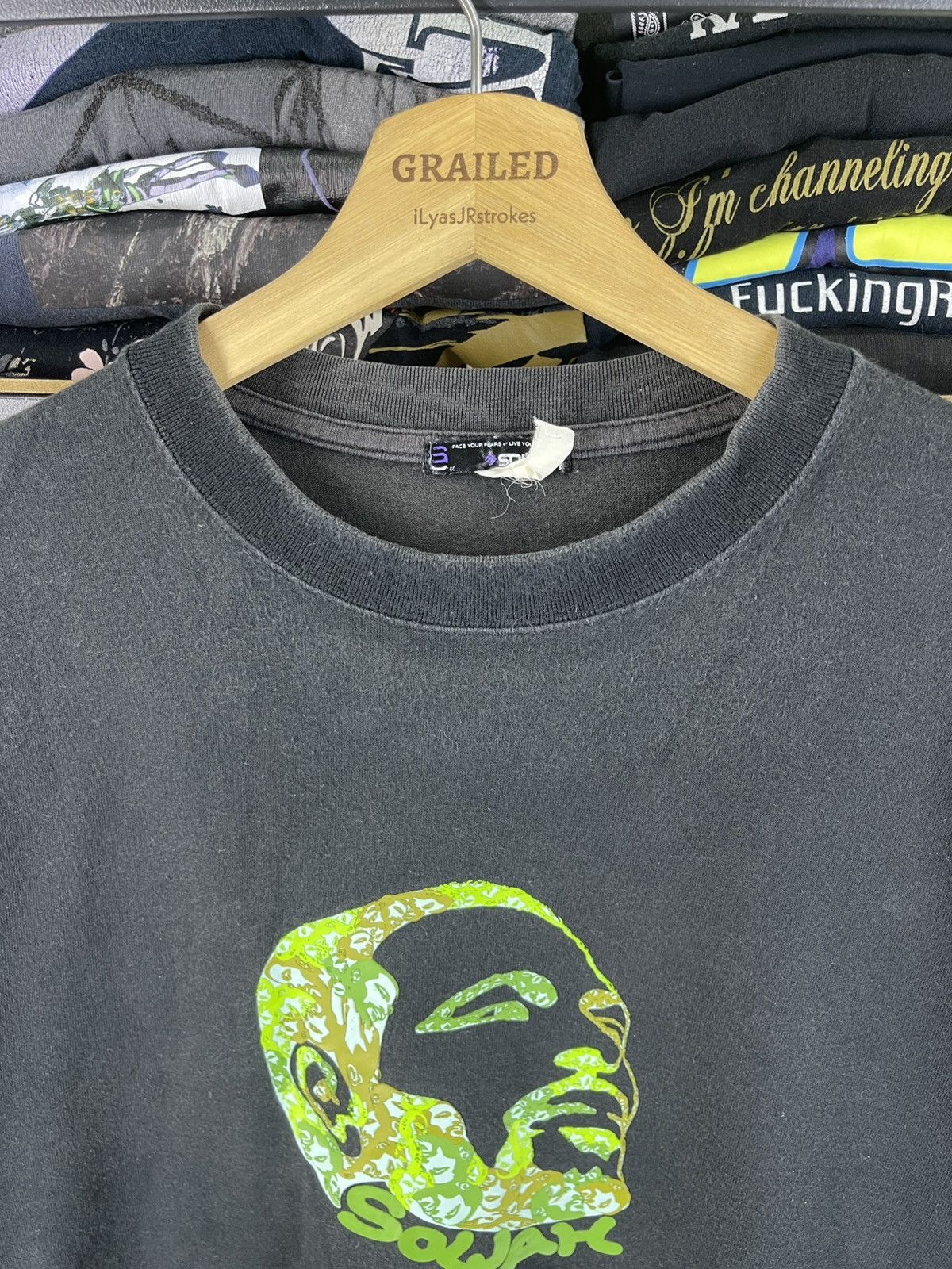 Vintage Vintage Soljah Streetwear Face Design Shirt Tee Size US L / EU 52-54 / 3 - 12 Thumbnail