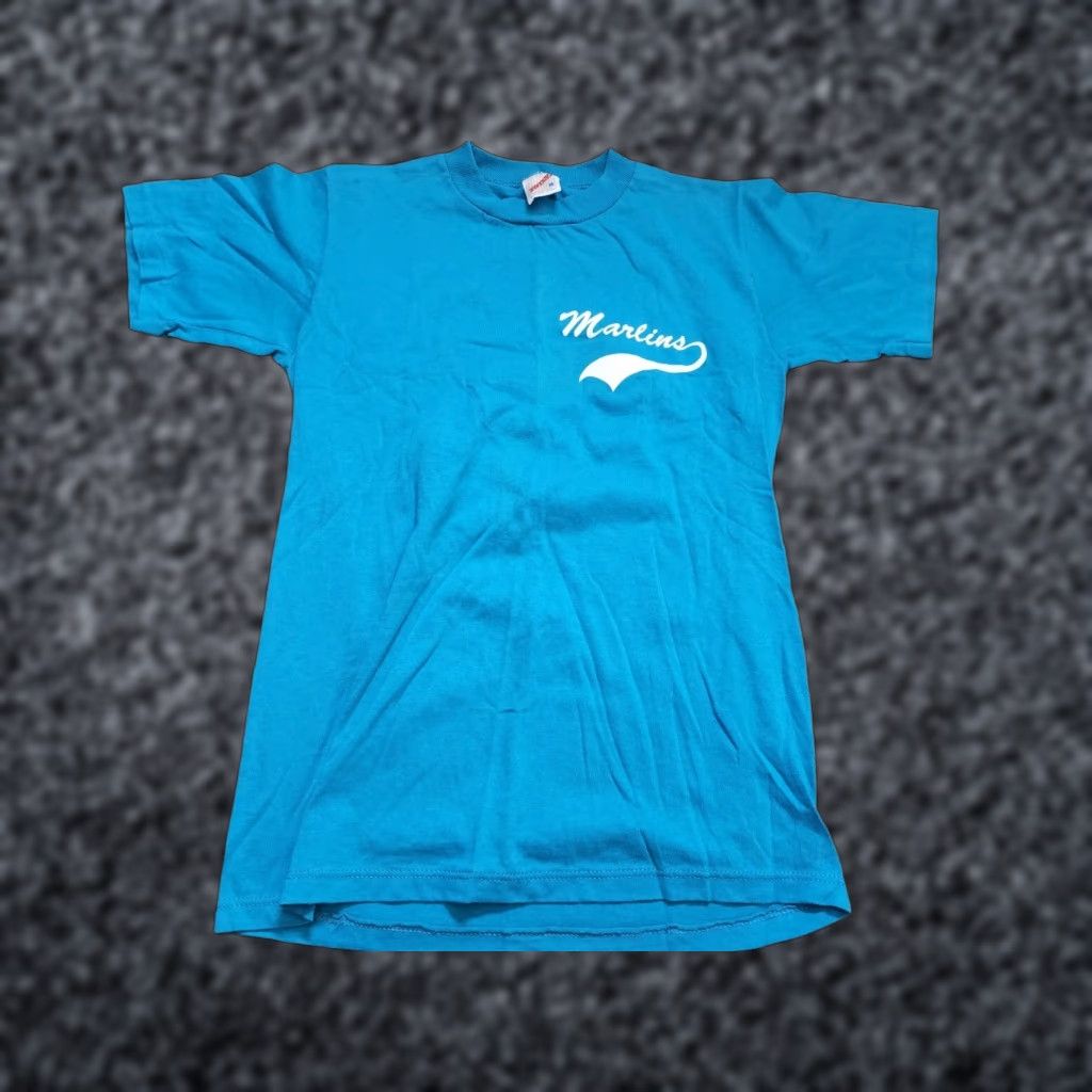 Jerzees VINTAGE Jerzees Baseball T Shirt S Mens Blue Double-Sided 1980s 70s 80s 90s Vintage Unisex Adults Cotton Blend Short Sleeve Size US S / EU 44-46 / 1 - 1 Thumbnail