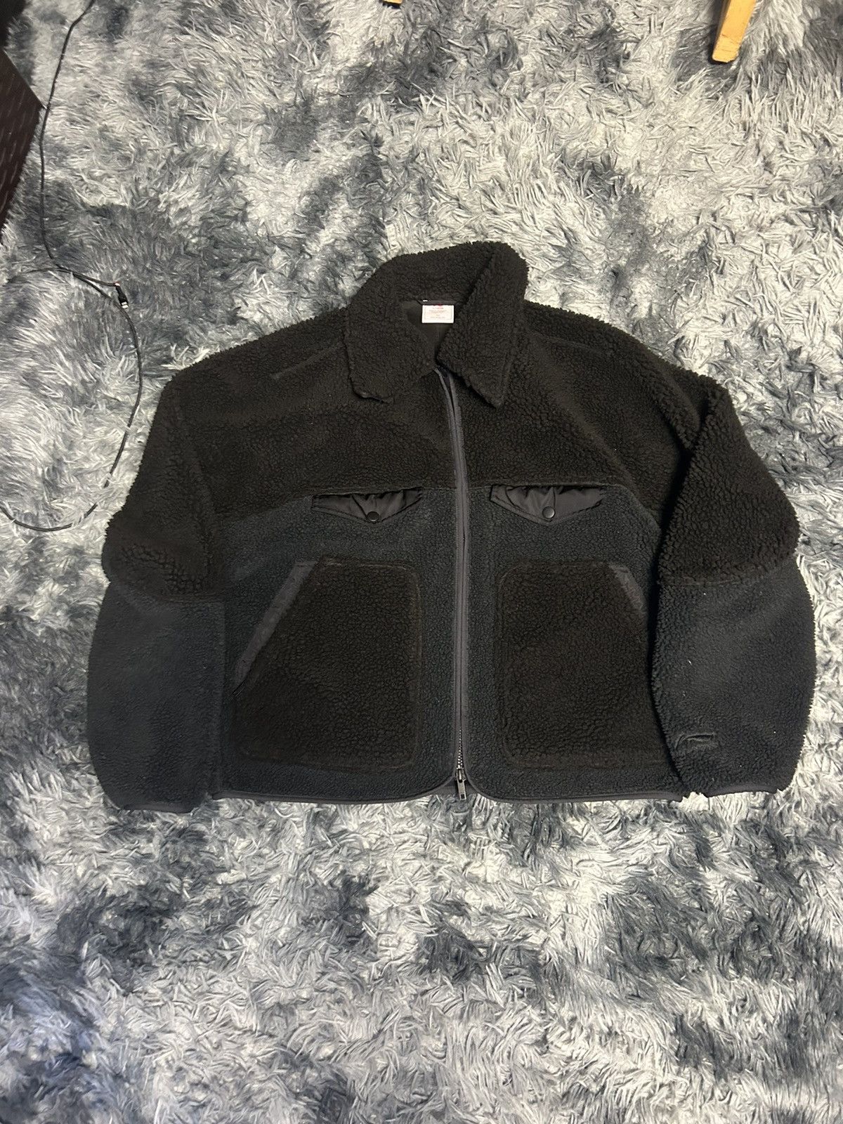 image of Li Ning Fleece Jacket in Black, Men's (Size Medium)