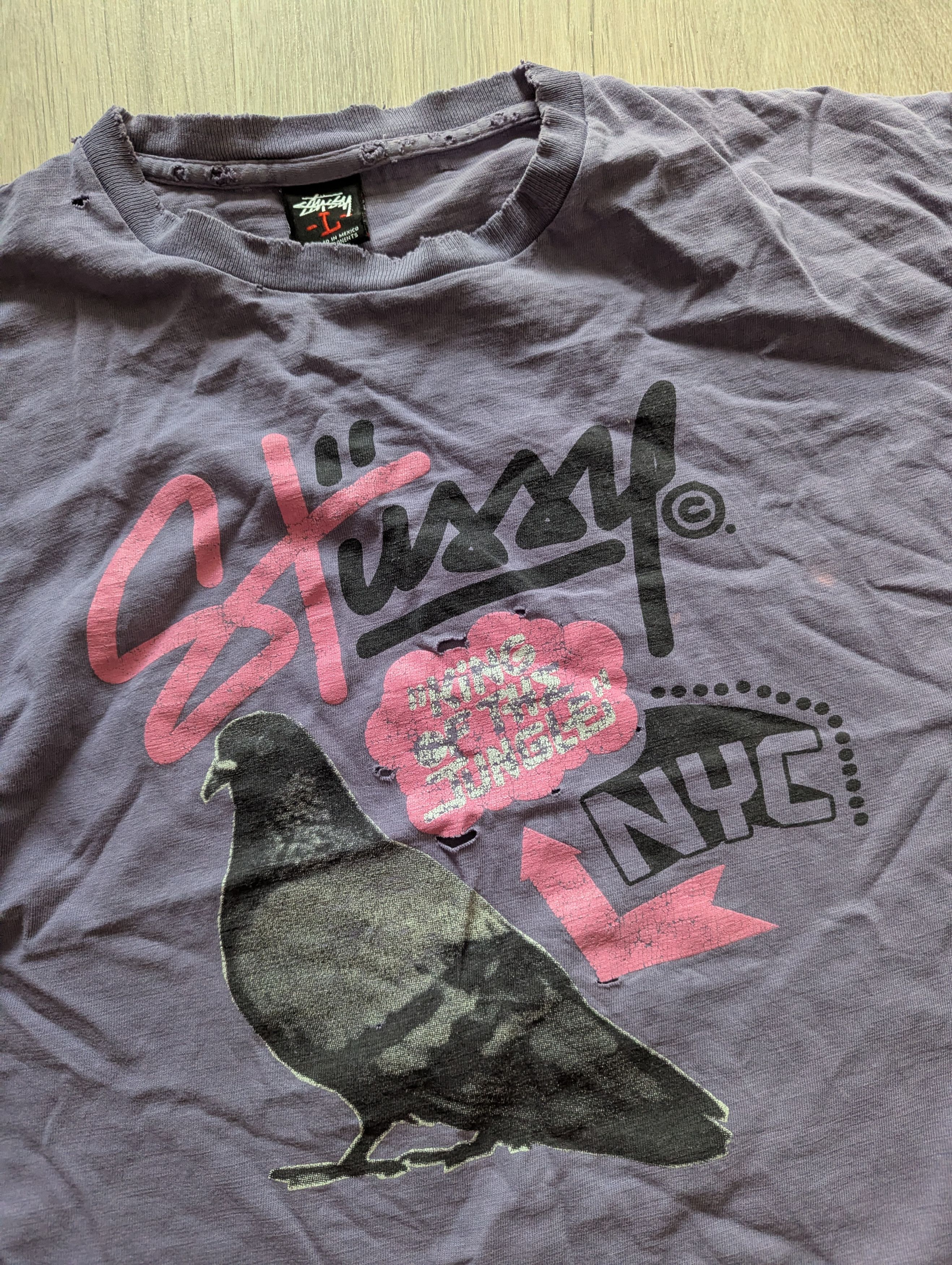 Stussy Stussy Vintage Purple Holes NYC Staple Pigeon New York Size US L / EU 52-54 / 3 - 4 Thumbnail