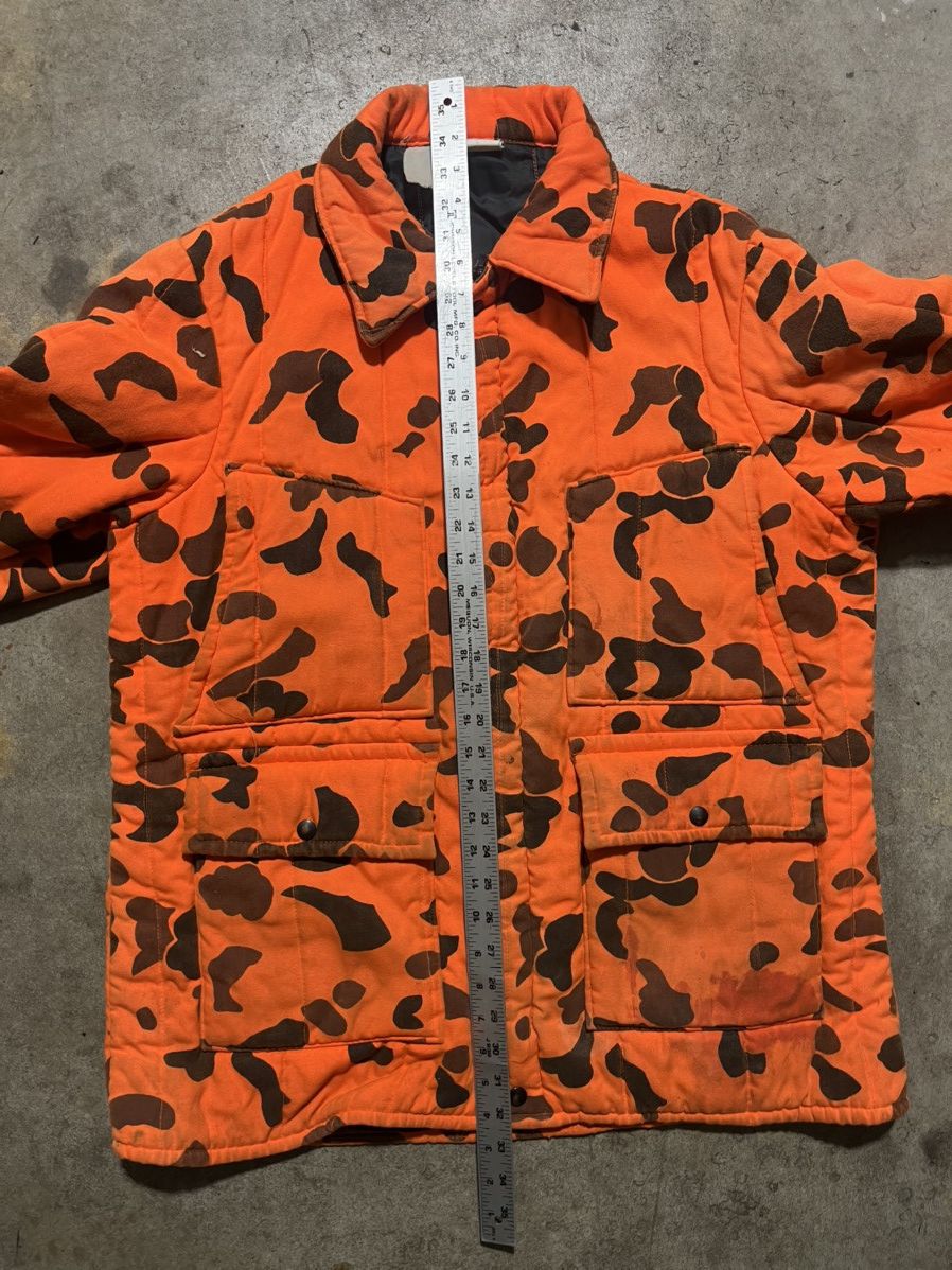 Vintage 1980s Orange Camo Padded Jacket Size US XL / EU 56 / 4 - 8 Thumbnail