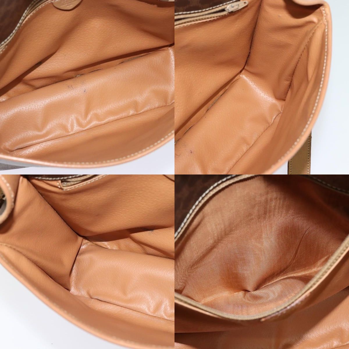 Celine CELINE Macadam Canvas Shoulder Bag Pvc Leather Brown Gold Size ONE SIZE - 12 Thumbnail
