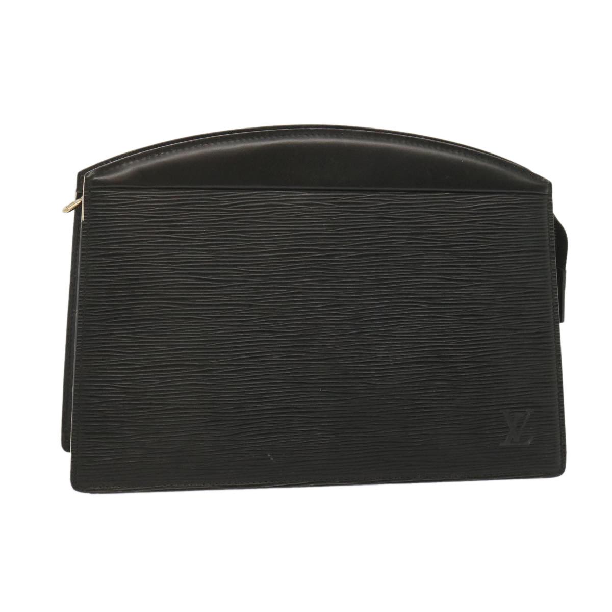 image of Louis Vuitton Epi Trousse Crete Clutch Bag Black M48402 Lv Auth 68357, Women's