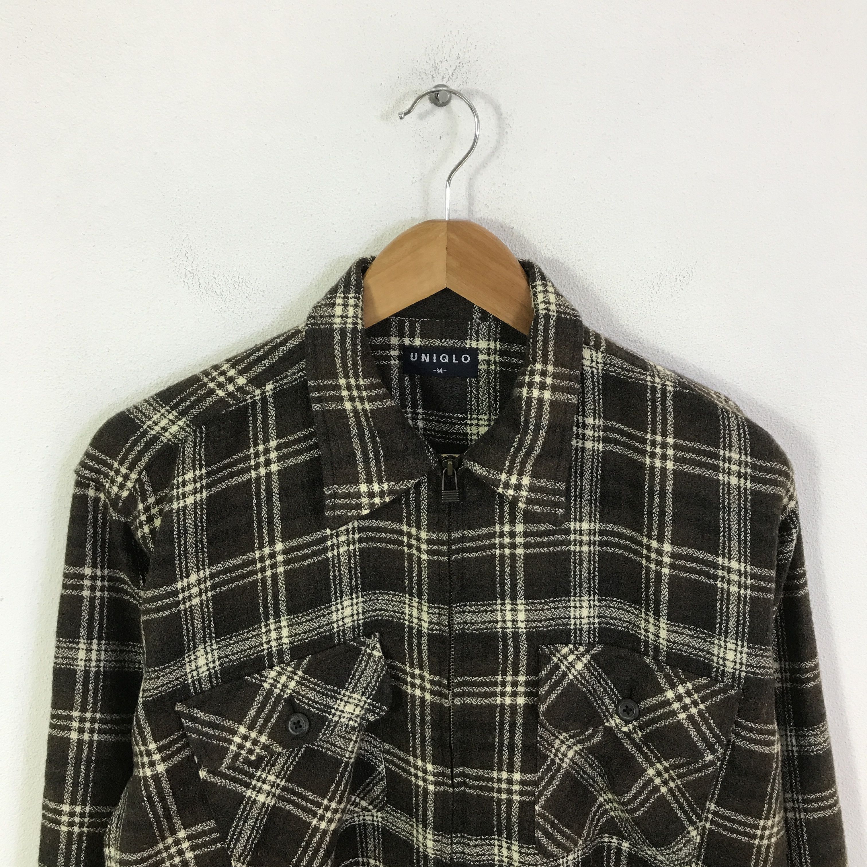Uniqlo Vintage uniqlo Tartan Zipper jacket K116B3 Size US L / EU 52-54 / 3 - 2 Thumbnail