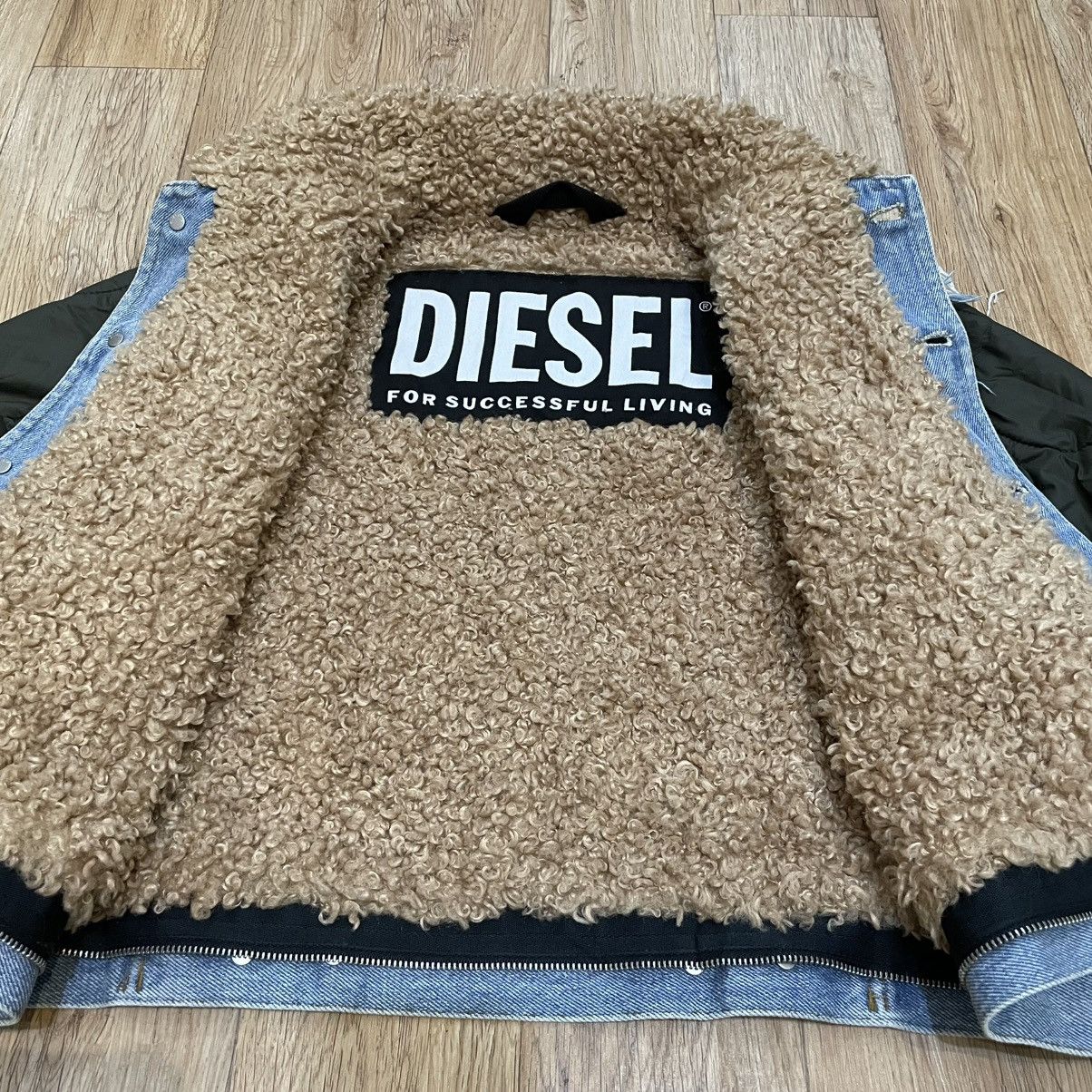Diesel Diesel Sherpa Lined Hybrid Denim Jacket Size US XXS / EU 40 - 4 Thumbnail