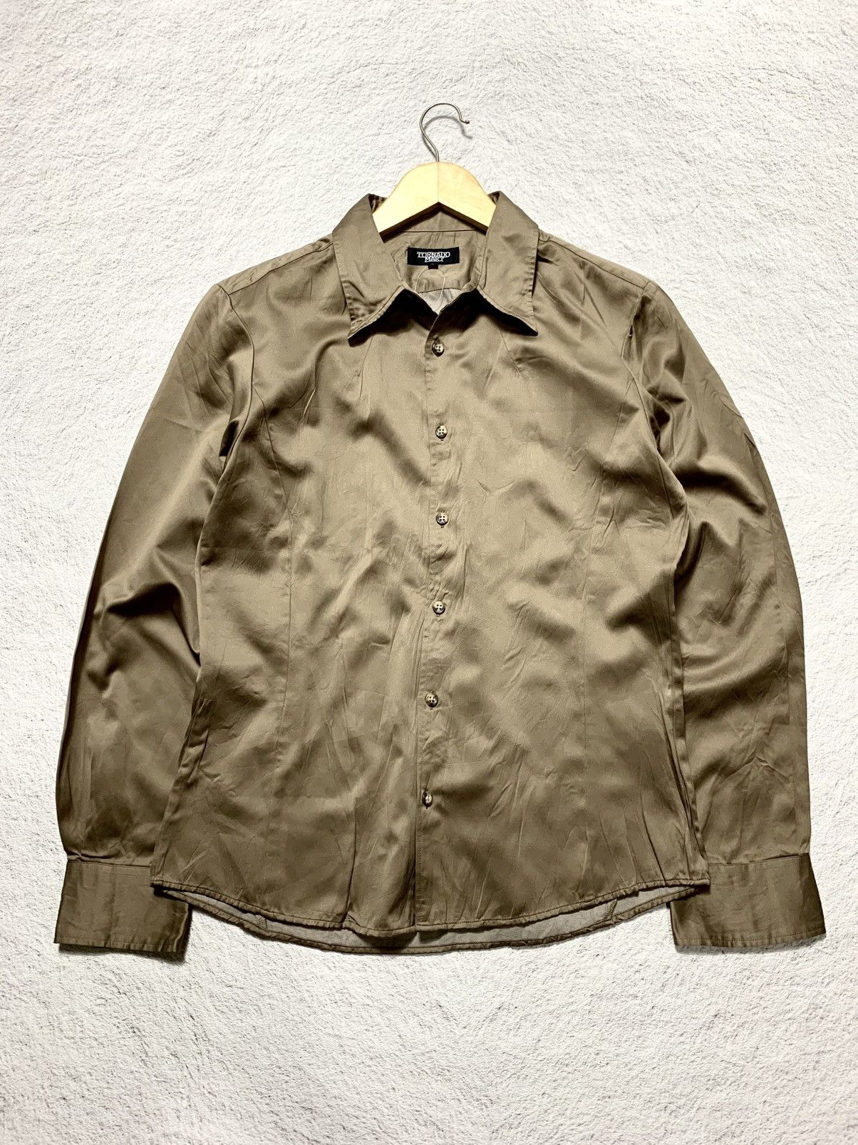 Tornado Mart 💥 Rare Tornado Mart Avant Garde Brown Long Sleeve Shirt Size US L / EU 52-54 / 3 - 2 Thumbnail