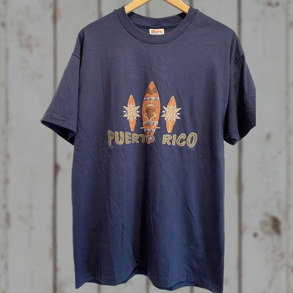 Hanes **Large Hanes Mens Puerto Rico Navy Blue Surf Shirt** User: **Large Hanes Mens Puerto Rico Navy Blue Tiki Shirt** Size US L / EU 52-54 / 3 - 1 Thumbnail