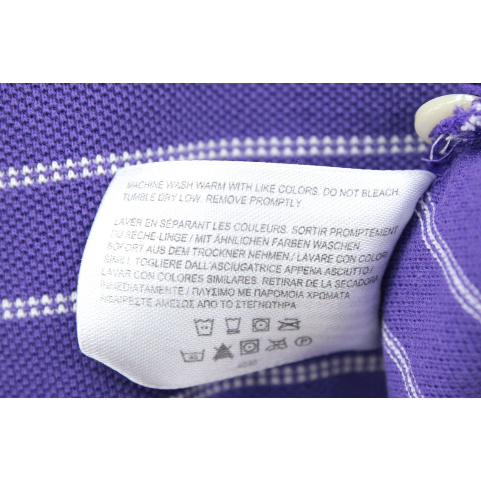 Brooks Brothers Brooks Brothers Polo Shirt Mens L Purple Striped 1818 Performance Golf Cotton Size US L / EU 52-54 / 3 - 6 Thumbnail