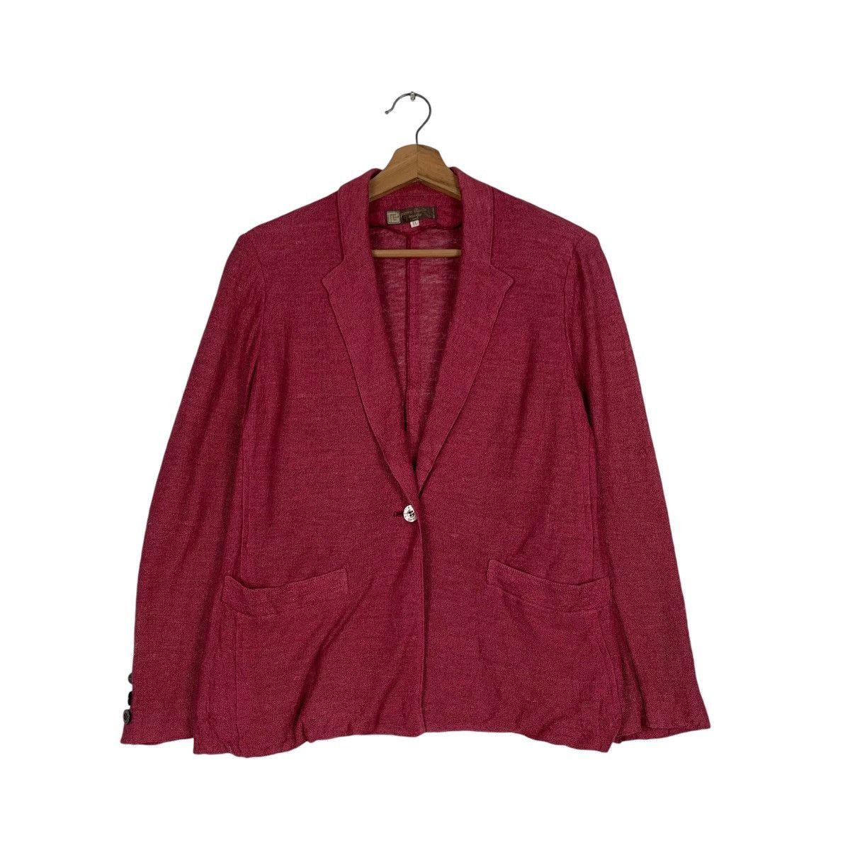 Pierre Balmain PIERRE BALMAIN Boutique Red Blazer Jacket #1225-C55 Size S / US 4 / IT 40 - 1 Thumbnail