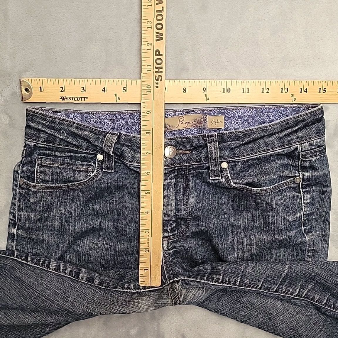 Paige VINTAGE Paige Jeans Women 27 Blue Denim Skyline Skinny Stretch Cotton Blend Casual Pants Size 27" / US 4 / IT 40 - 7 Thumbnail