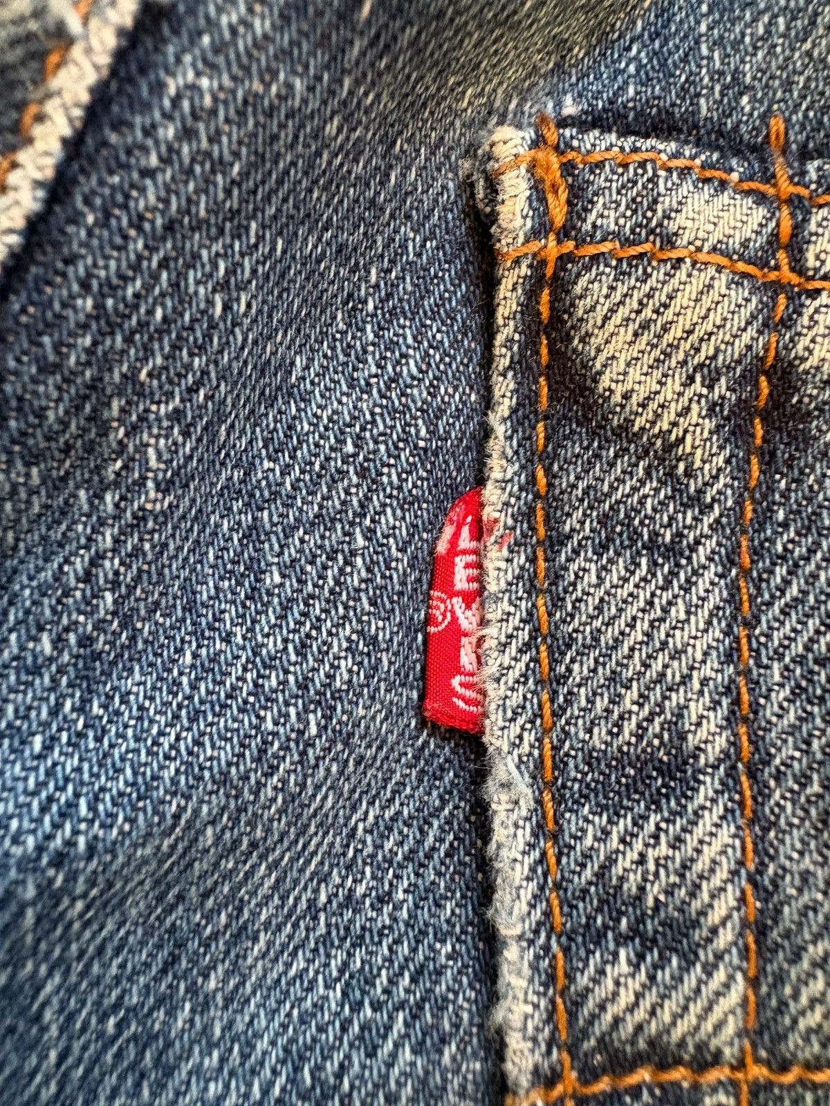 Levi's Vintage 80s Levis 502 Big E Selvedge Mud Wash Distress Jeans Size US 28 / EU 44 - 13 Thumbnail