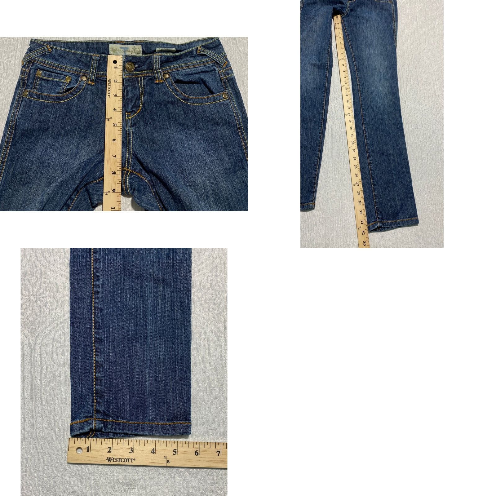 Vintage Vanilla Star Jeans Skinny 5-Pocket Denim Blue Juniors Size 7 Womens Size 28" / US 6 / IT 42 - 8 Thumbnail