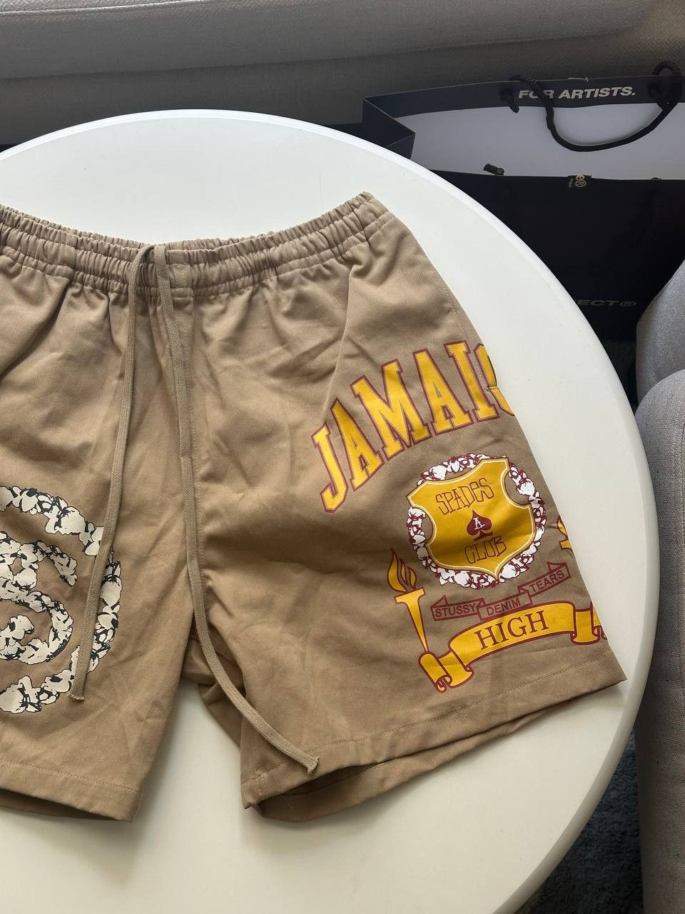 DENIM TEARS × Stussy Stussy x Denim Tears Shorts Beige | Grailed