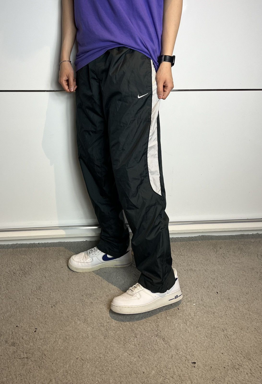 Vintage Pants Nike Small Logo Y2K Ortalion Swoosh Size US 32 / EU 48 - 1 Thumbnail