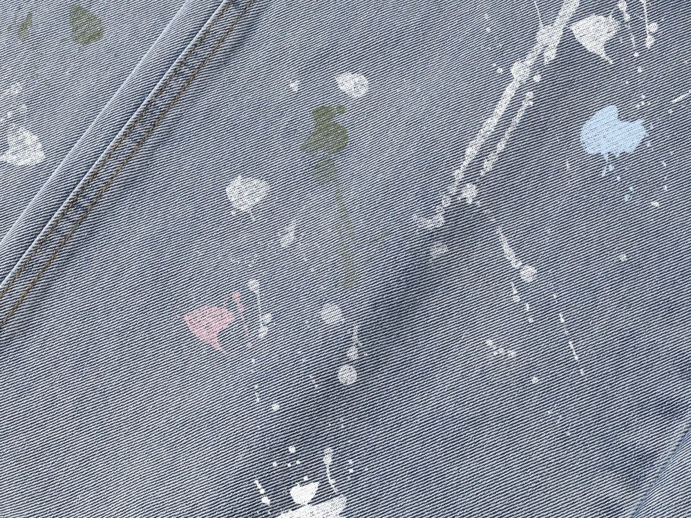 Vintage Men's distressed retro punk splatter ink wash jeans Size US 32 / EU 48 - 5 Thumbnail
