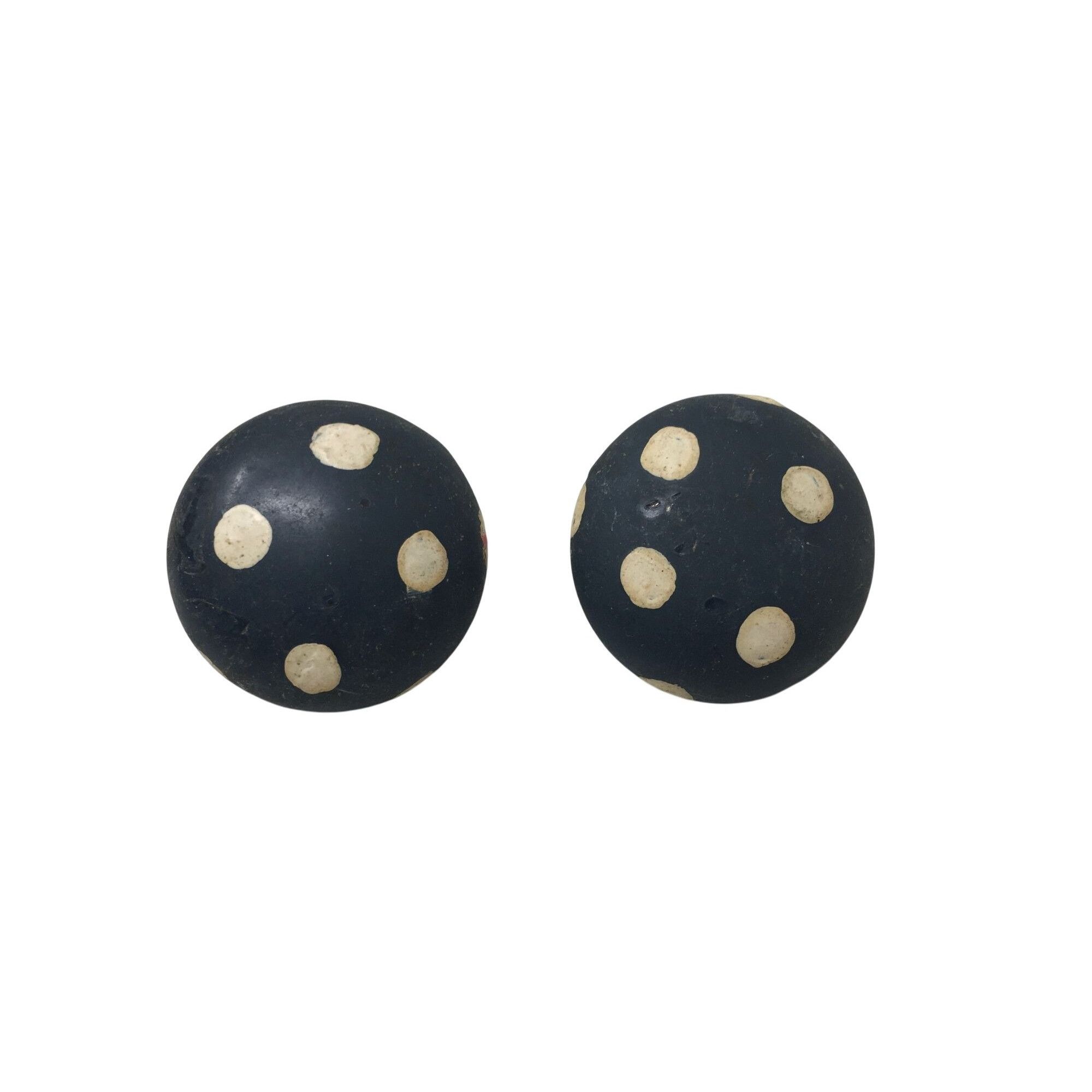 Other Women's Round Navy Blue Clip on Earrings with White Polka Do Size ONE SIZE - 1 Thumbnail