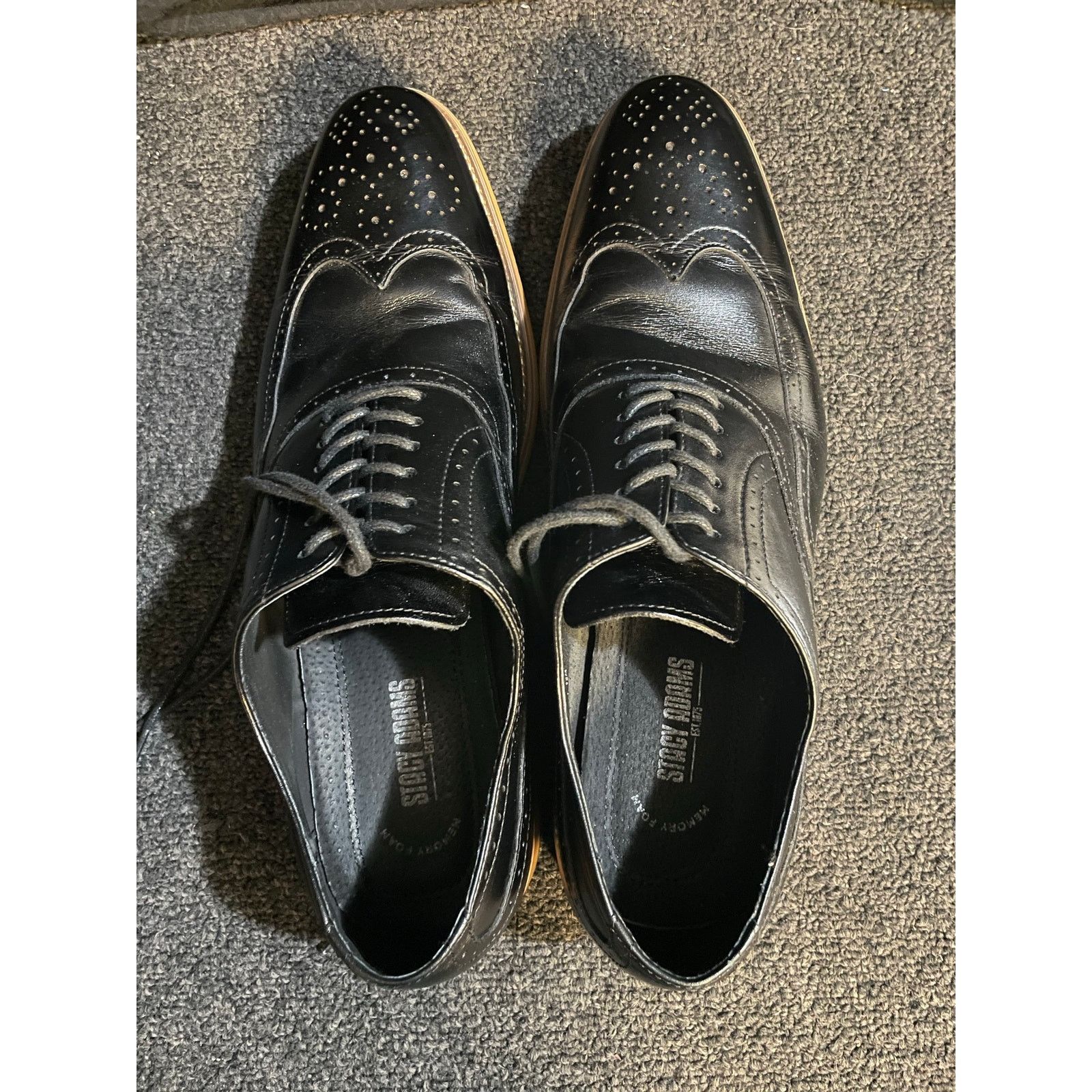 Stacy Adams Stacy Adams Dunbar Wingtip Oxford Dress Shoe Men’s 12M Size US 12 / EU 45 - 3 Thumbnail