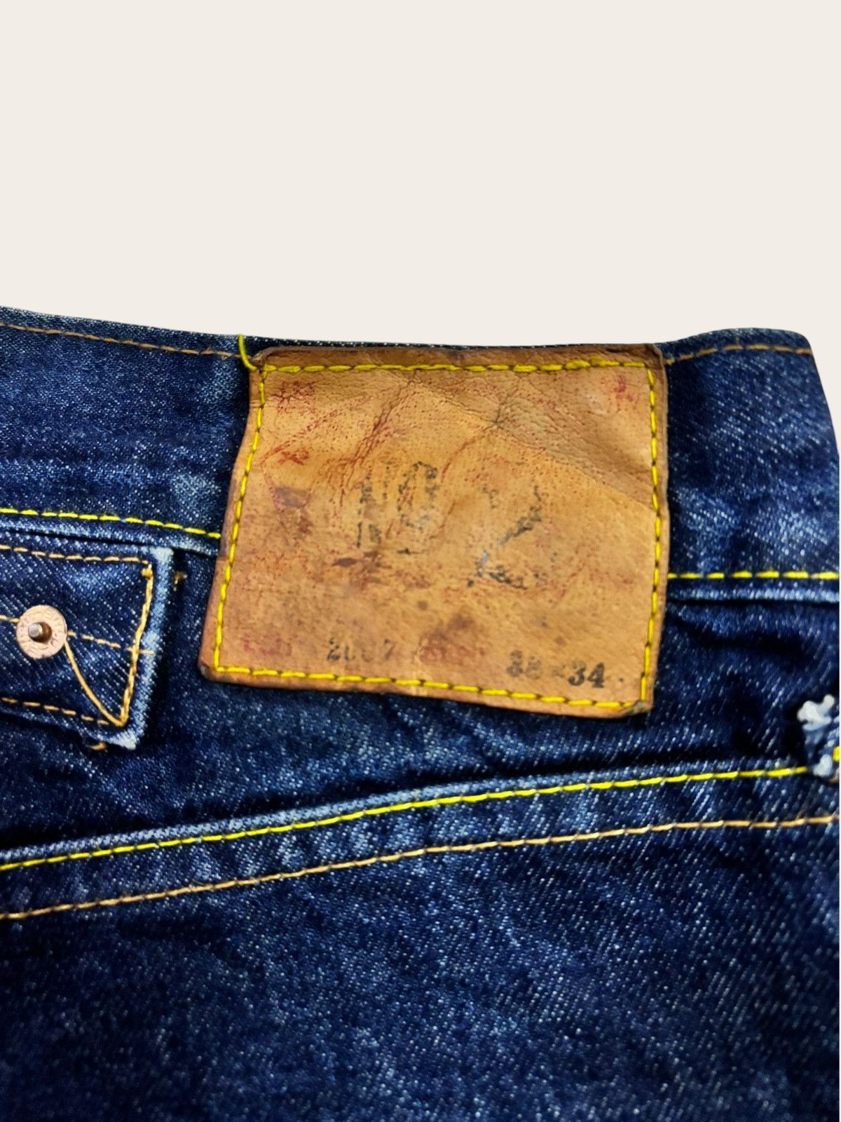 Evisu Japan Evisu No 2 Lot 2007 Buckle Back Jeans Size US 36 / EU 52 - 10 Thumbnail