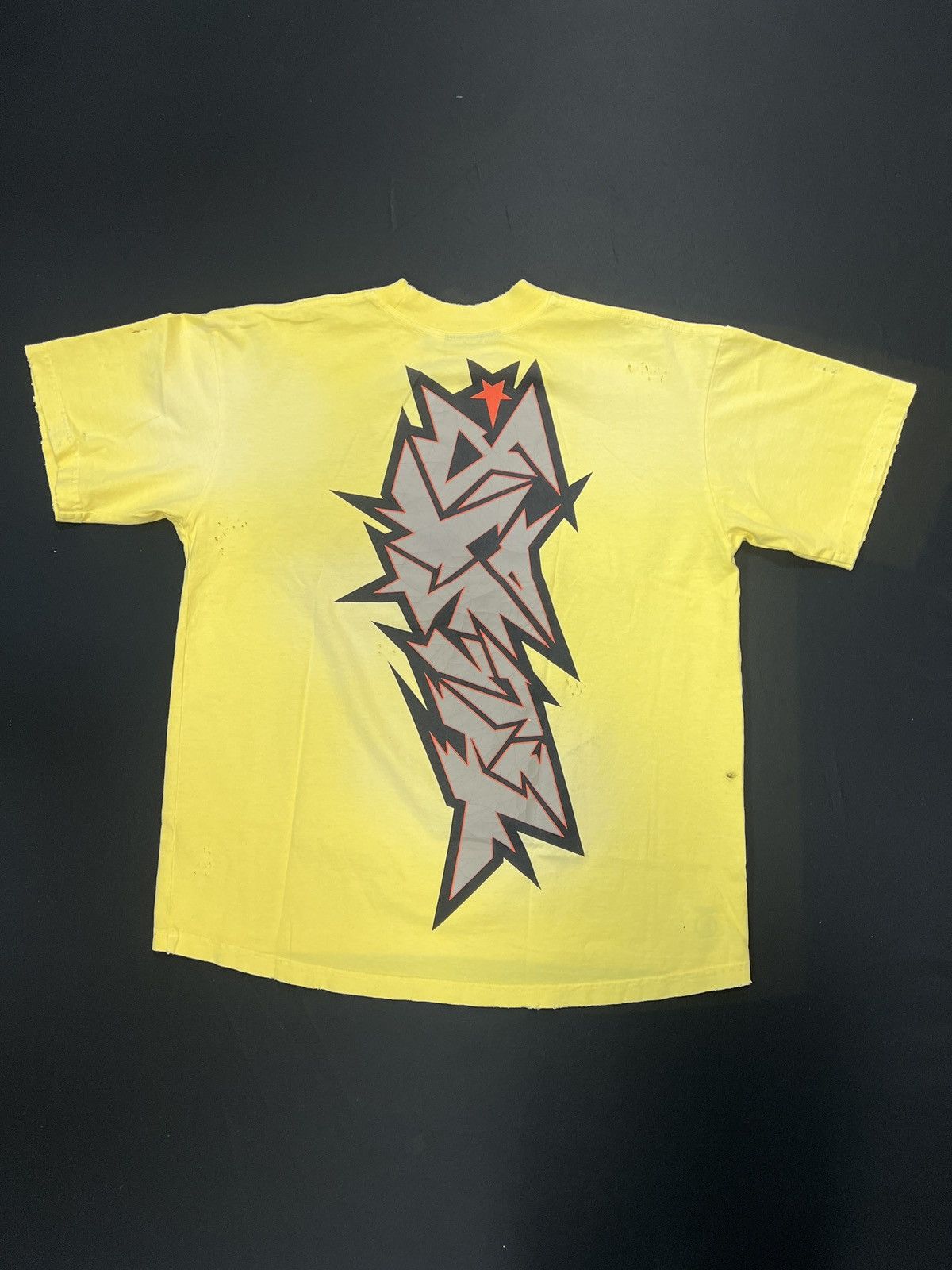 HELLSTAR Hellstar Crack Paint Yellow T-Shirt Size US S / EU 44-46 / 1 - 2 Thumbnail
