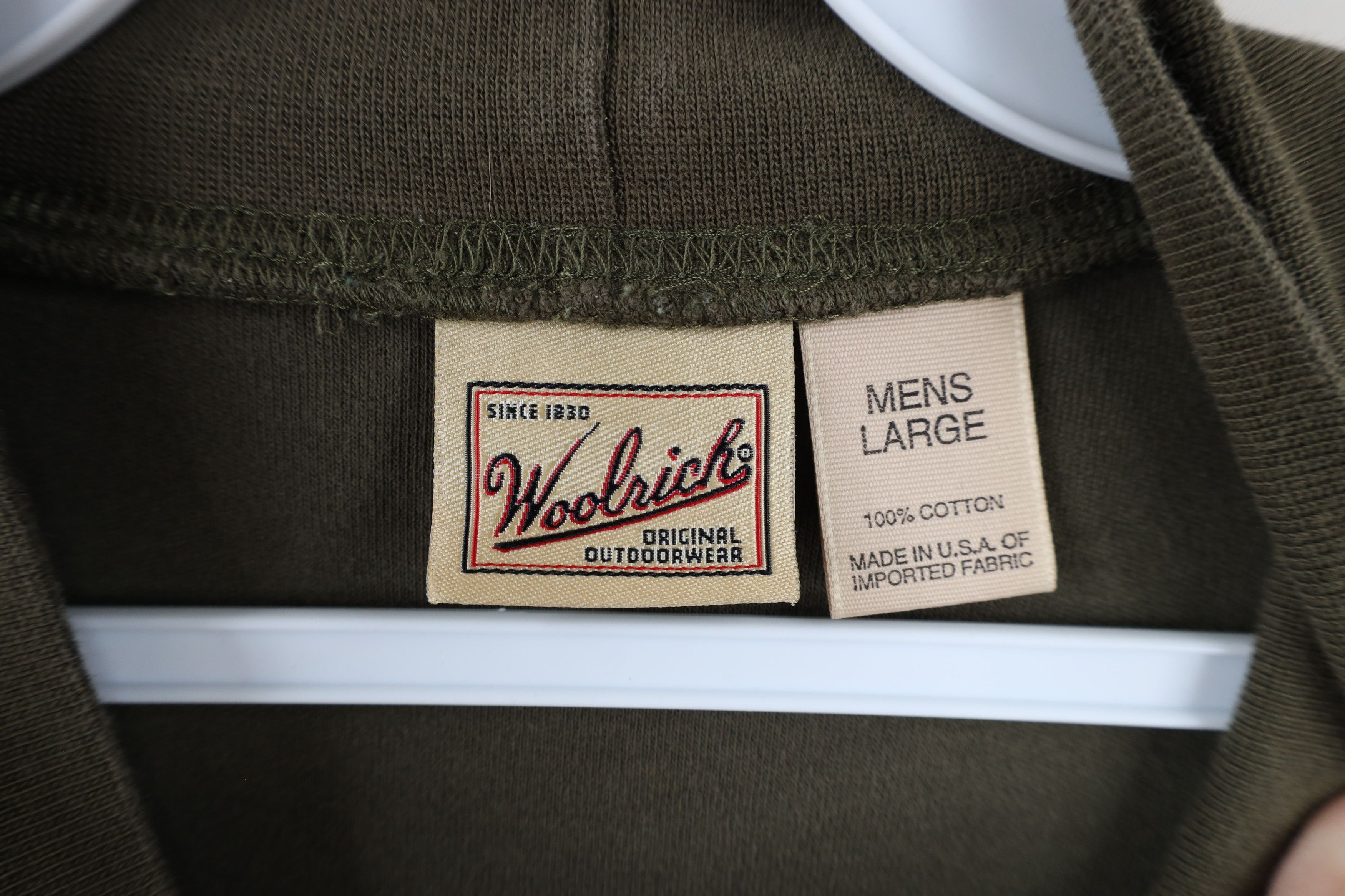 Vintage × Woolrich Woolen Mills Vintage 90s Woolrich Mock Neck Long Sleeve T-Shirt Green USA Size US L / EU 52-54 / 3 - 4 Thumbnail