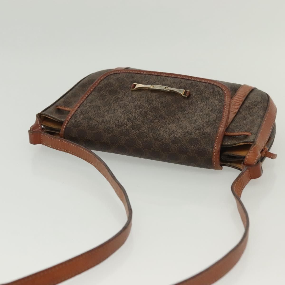 Celine CELINE Macadam Canvas Shoulder Bag Pvc Leather Brown Gold Size ONE SIZE - 6 Thumbnail