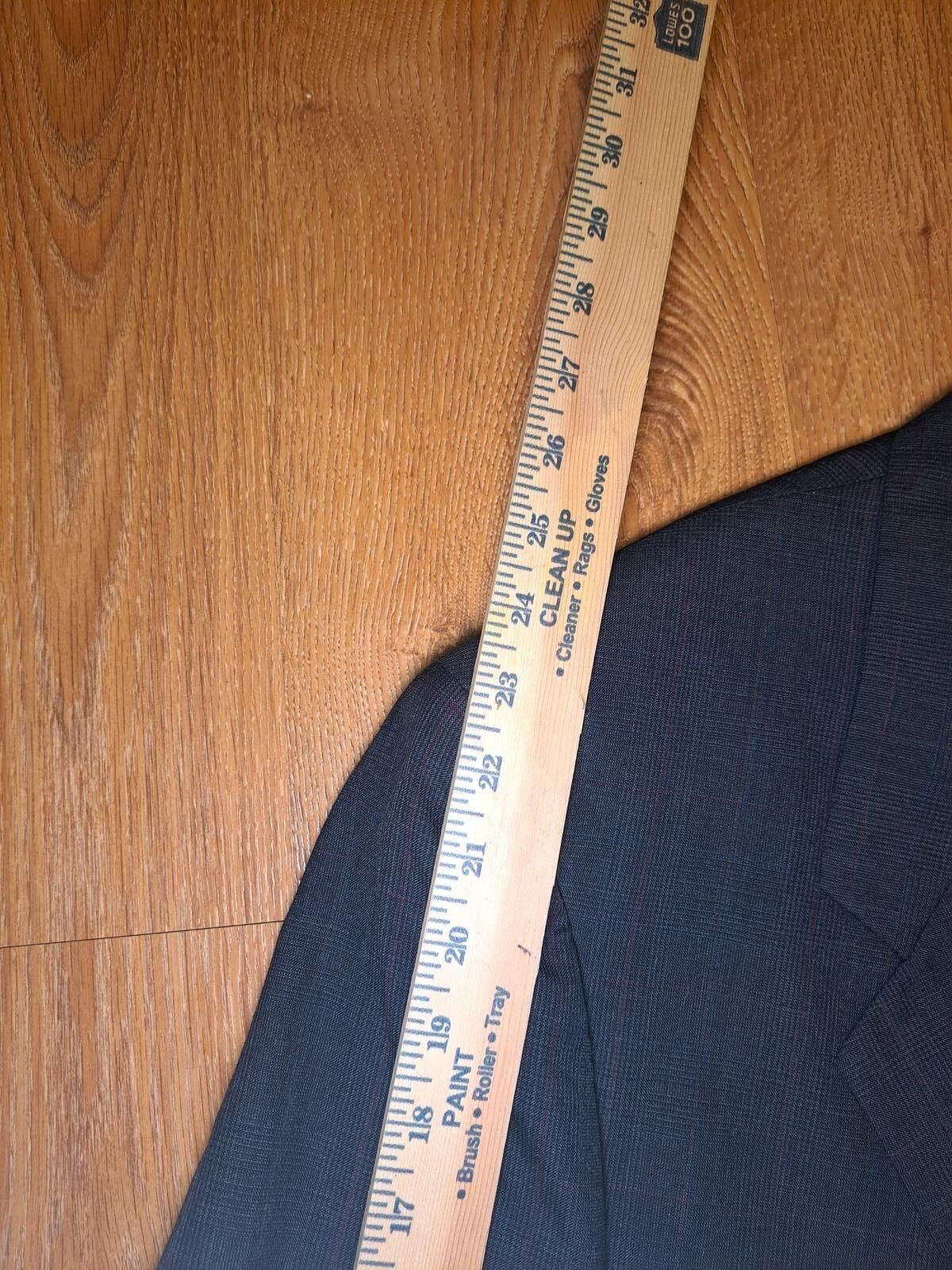 Hart Schaffner Marx Hart Schaffner Marx Sport Coat Mens 46R Gray Glen Plaid Size 46R - 11 Thumbnail