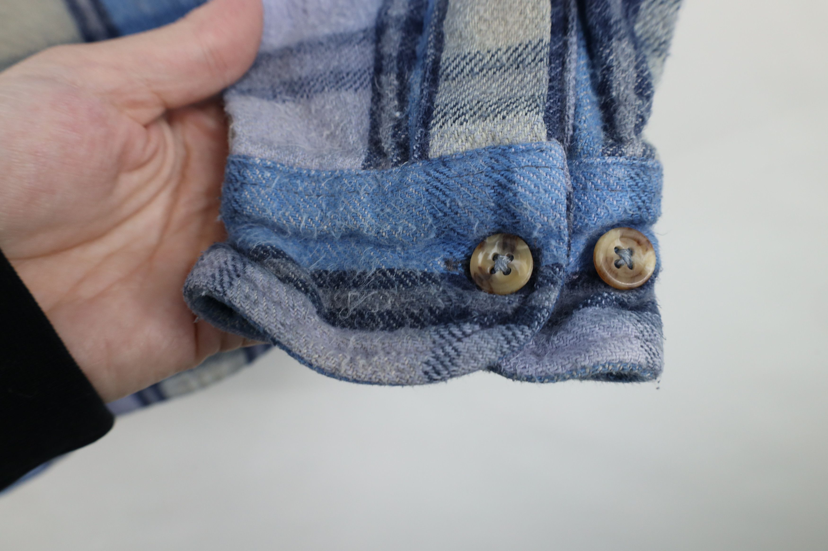 Vintage Vintage 90s Streetwear Heavyweight Button Shirt Plaid Size US L / EU 52-54 / 3 - 5 Thumbnail